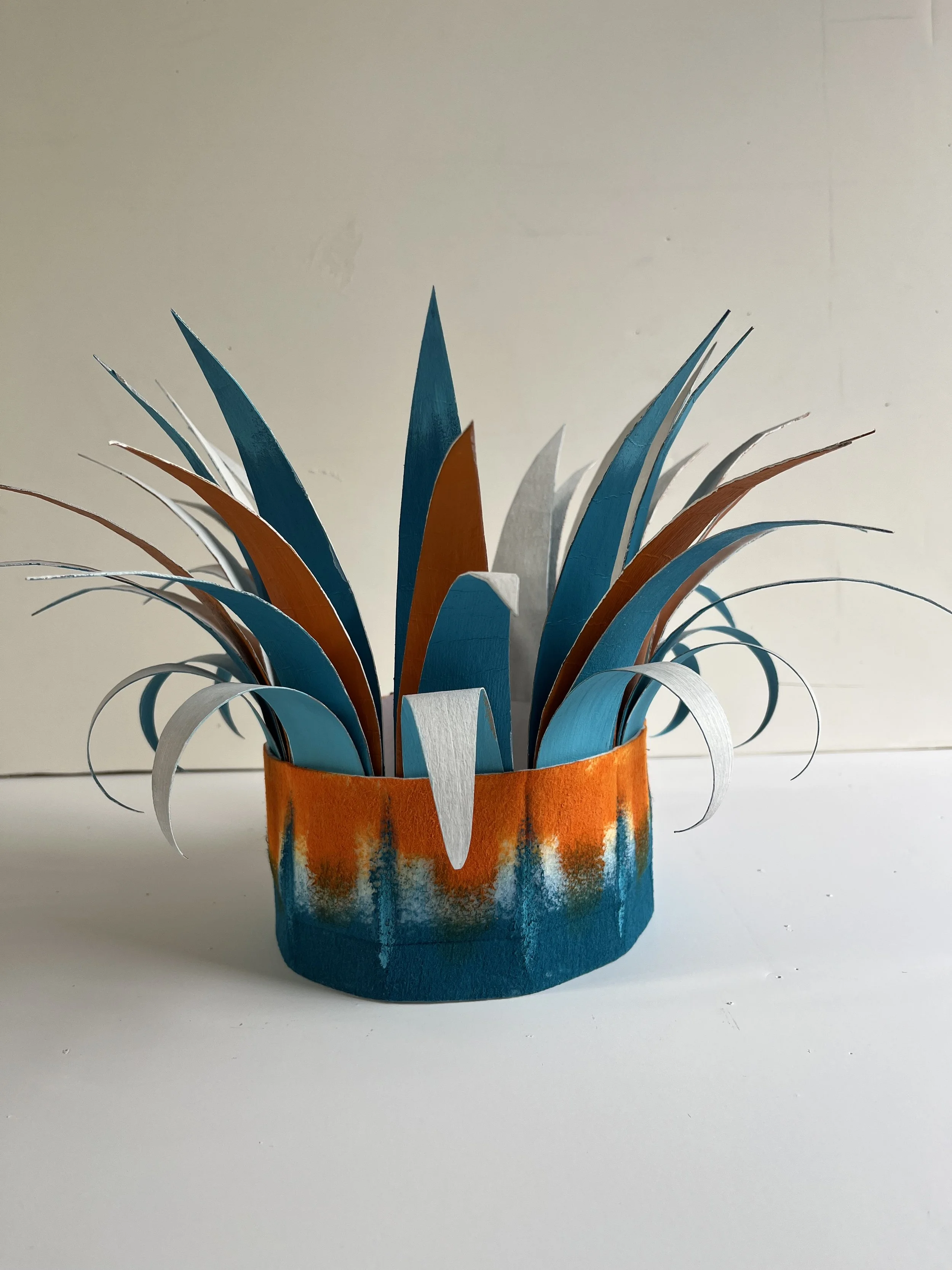 The Pointy Crowns Series 1:  Turquoise, Orange and Silver