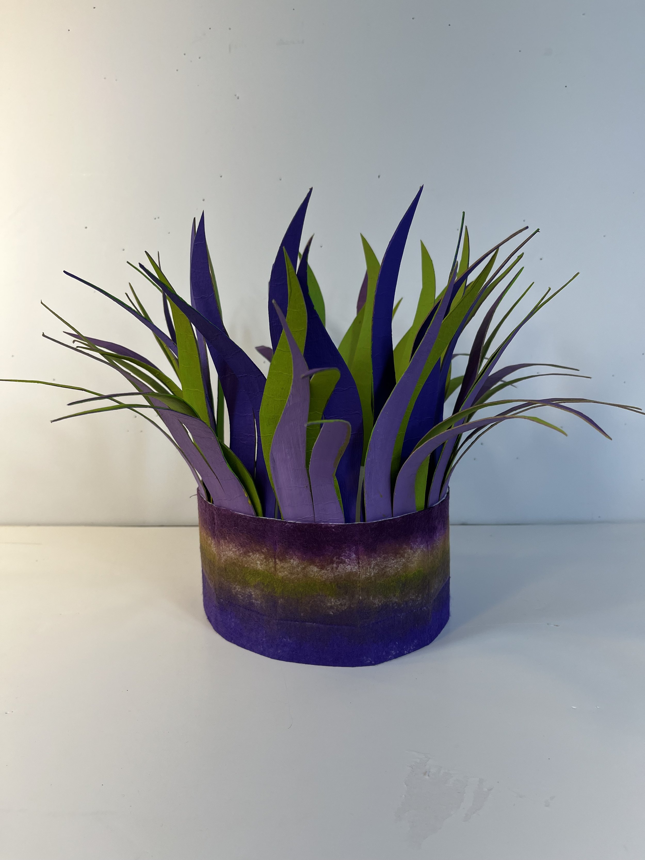 Wavy Crowns Series 2:  Purple and Green
