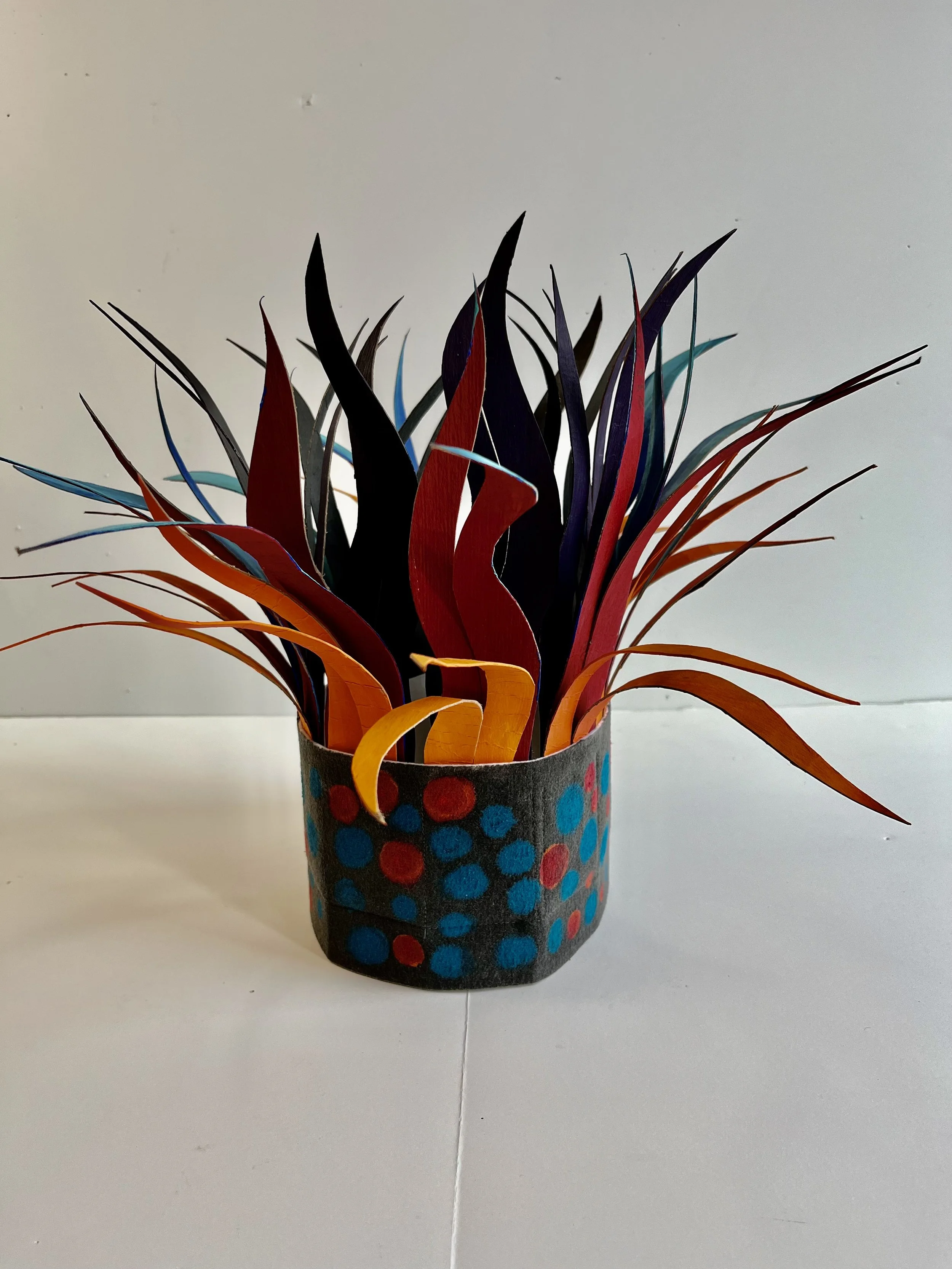The Wavy Crowns Series 1:  Dots with Red, Blue and Orange