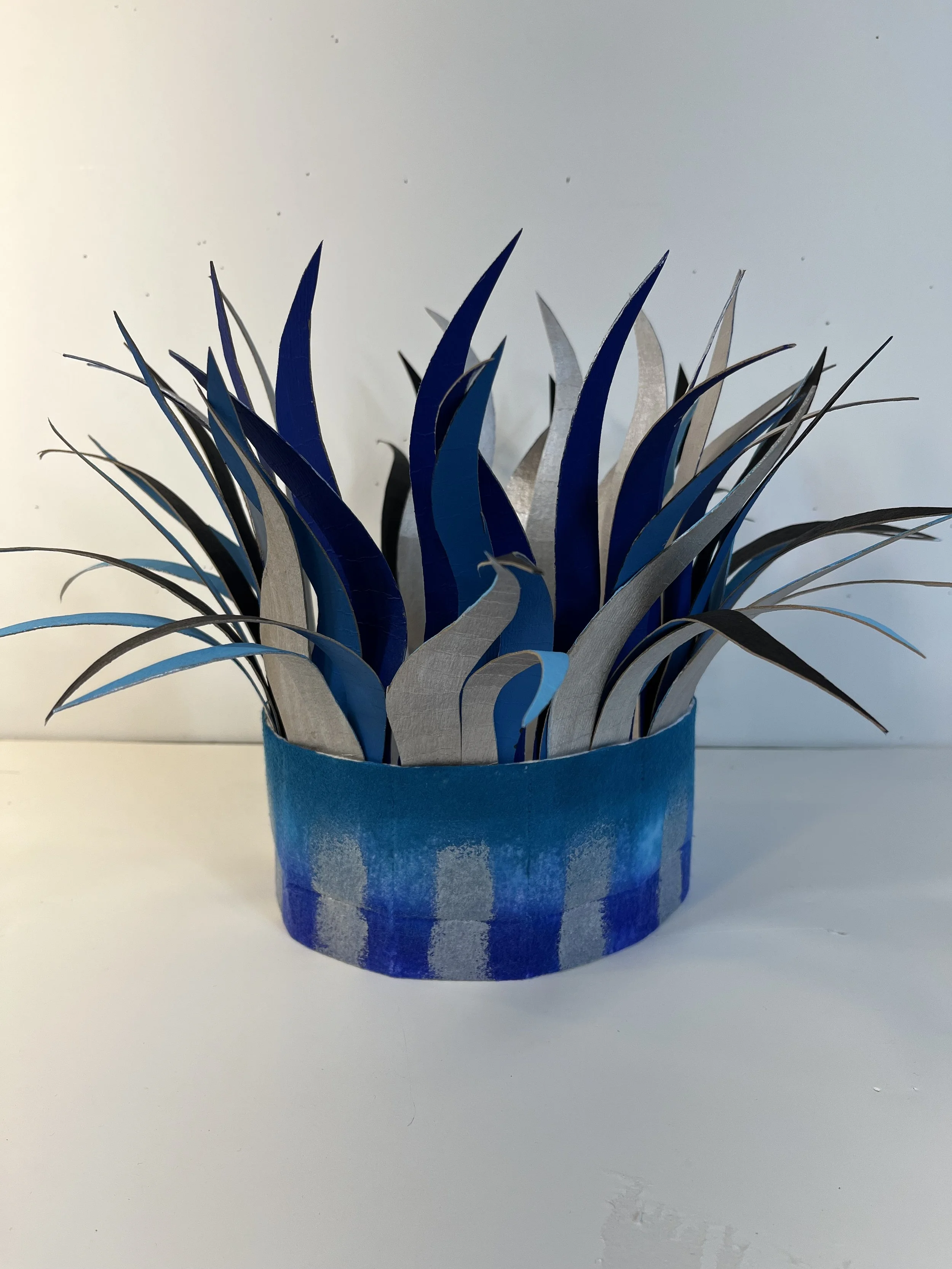 Wavy Crowns Series 2:  Blue and Silver