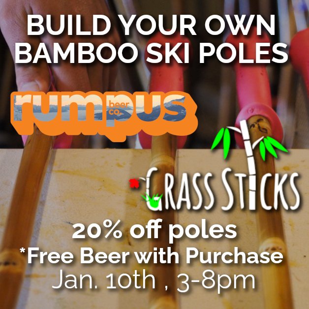 Build your own bamboo ski poles @ Rumpus Beer Company