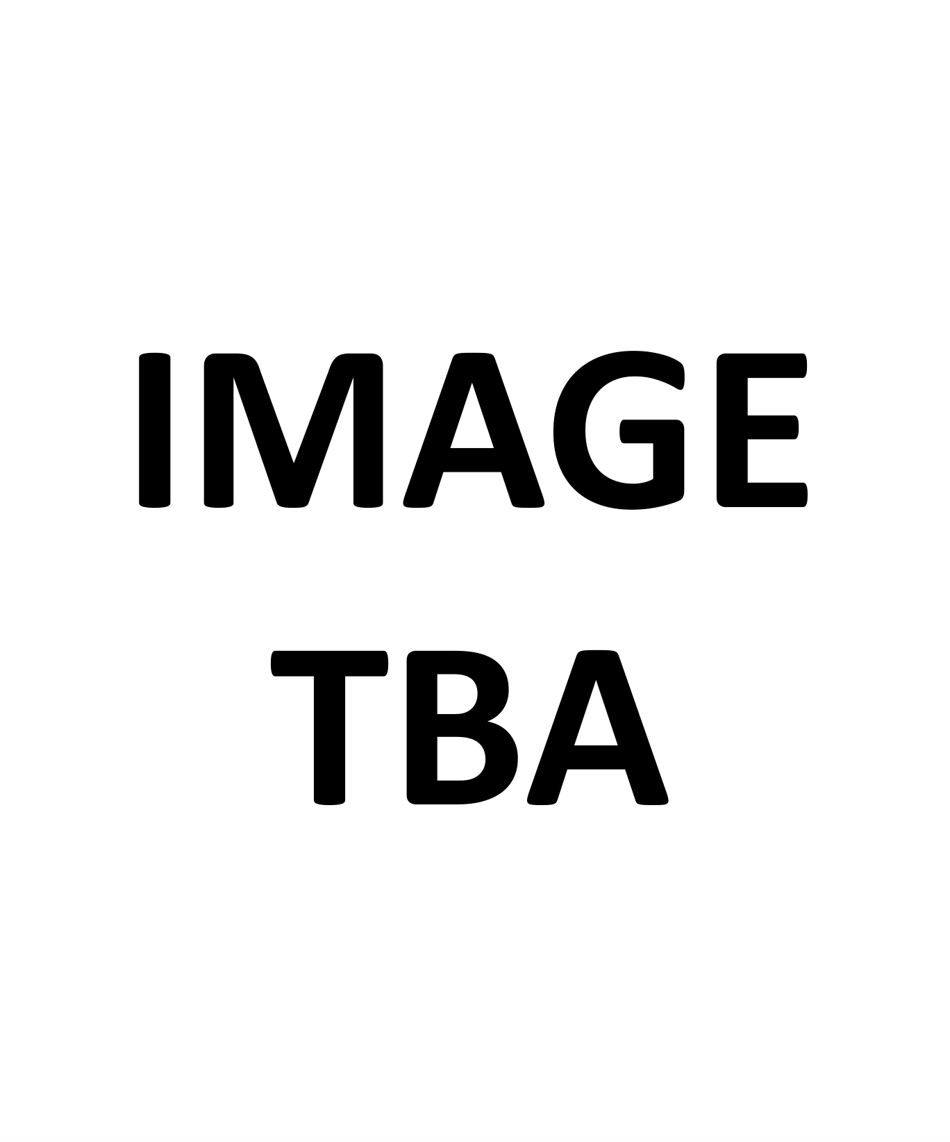 Placeholder image with the text 'IMAGE TBA' in black font on a white background.