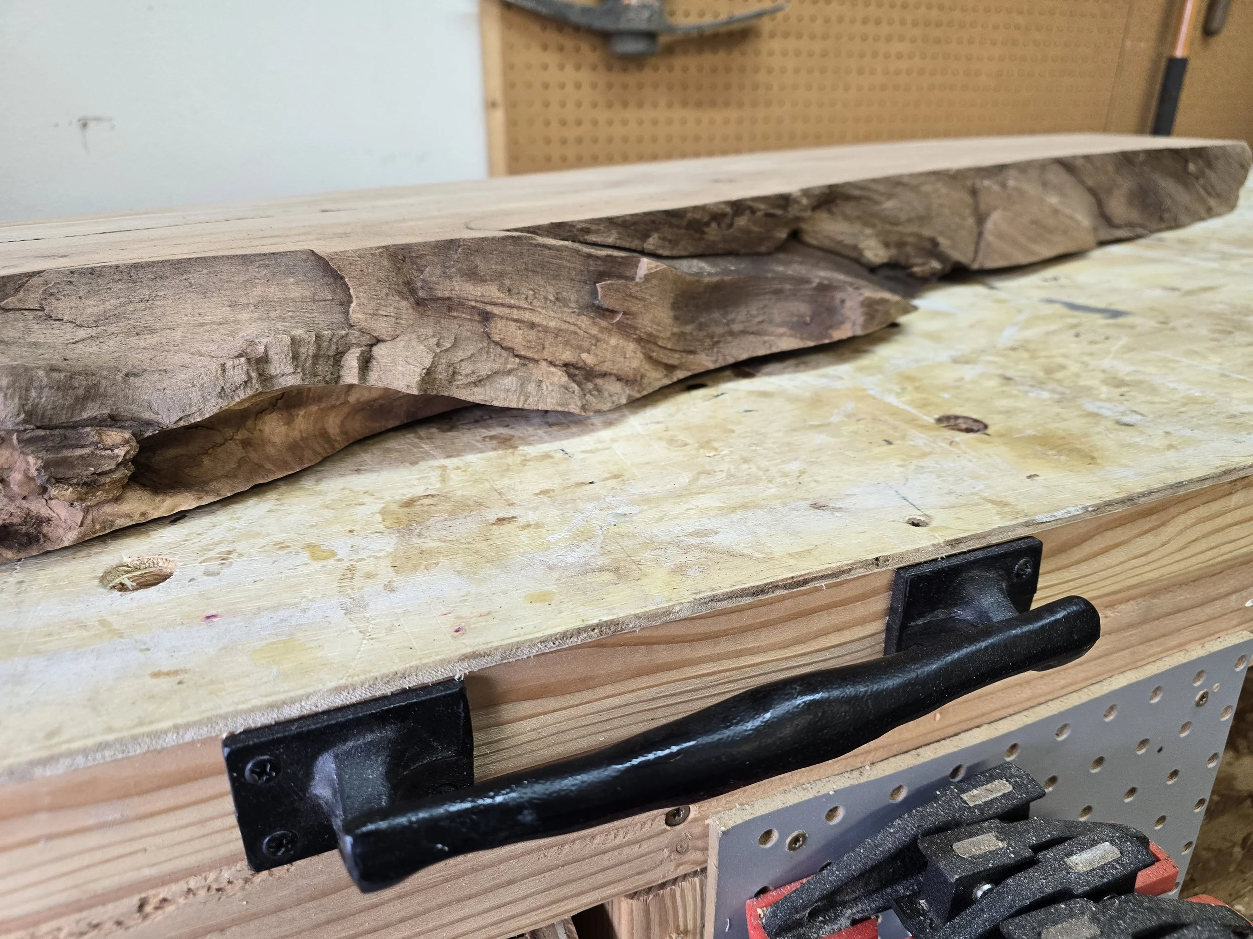 Maple live edge mantle