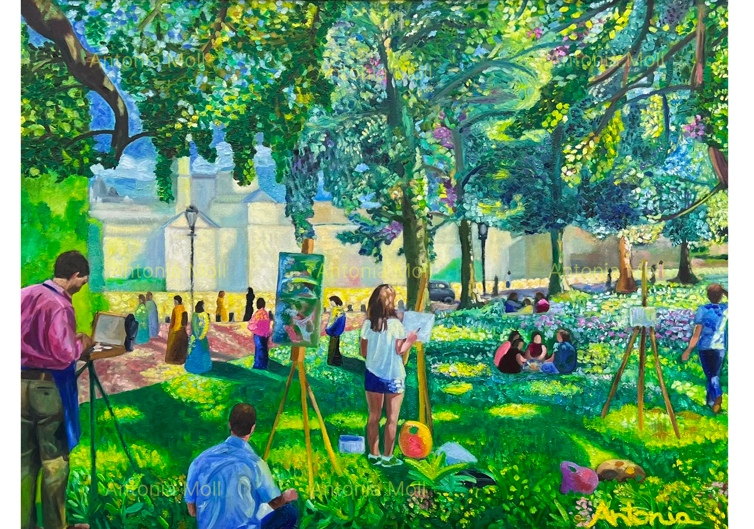 London plein air painting day - oil on canvas 75 x 100cm - July until September 2024