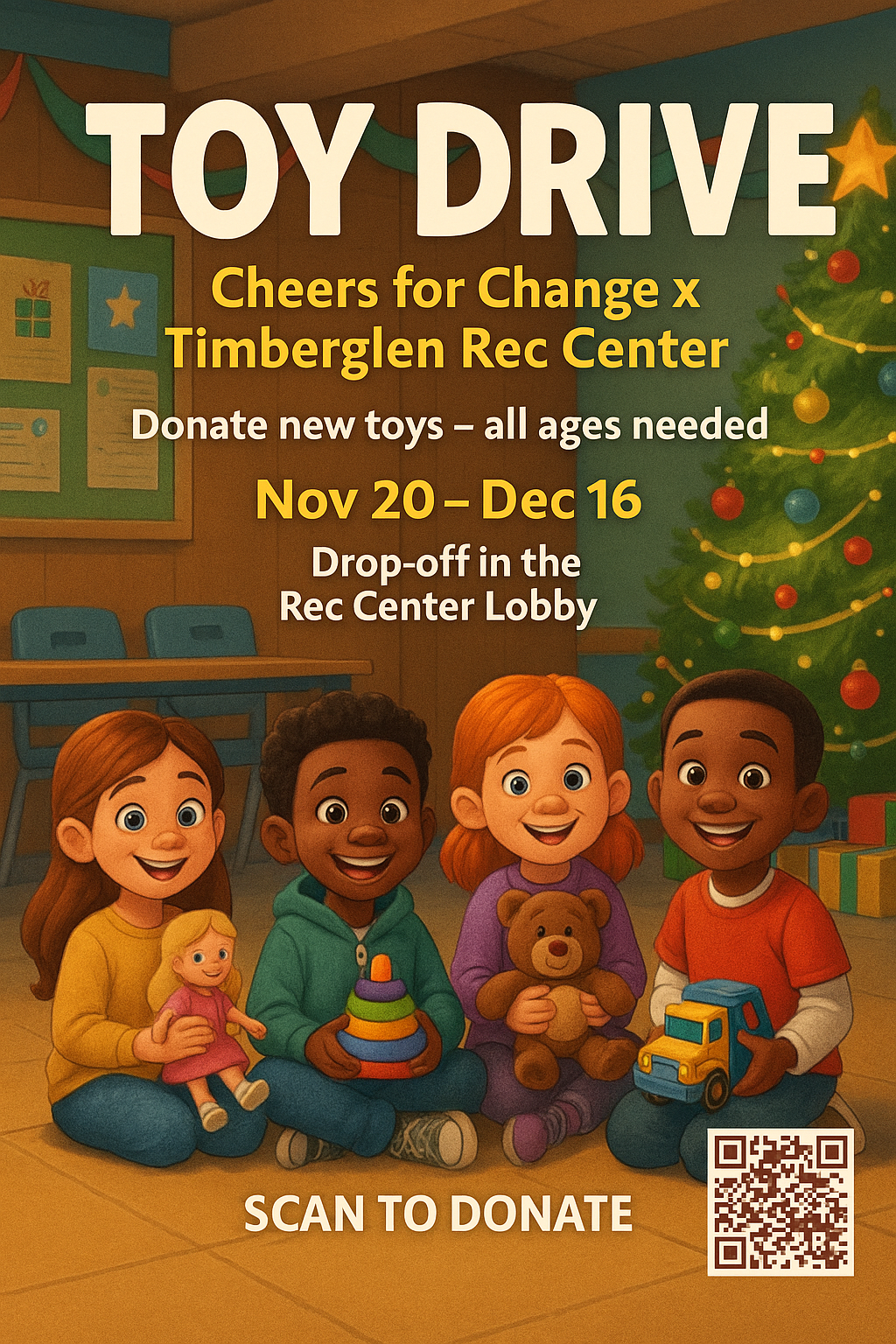 Timberglen Rec Center Holiday Toy Drive