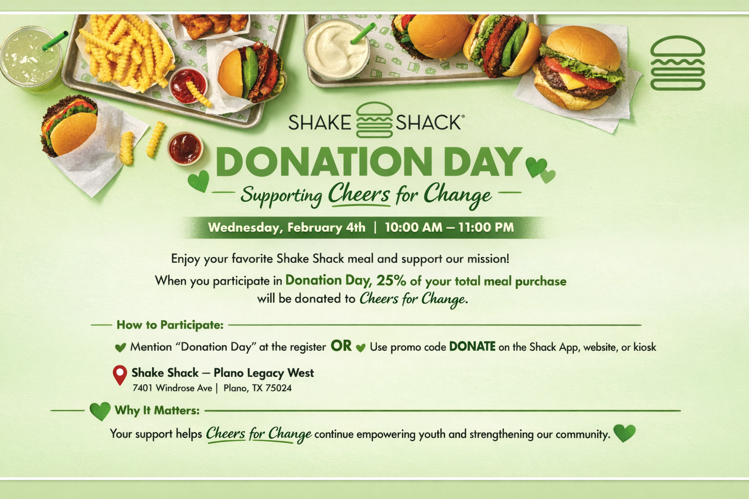 Hearts &amp; Handshakes at Shake Shack