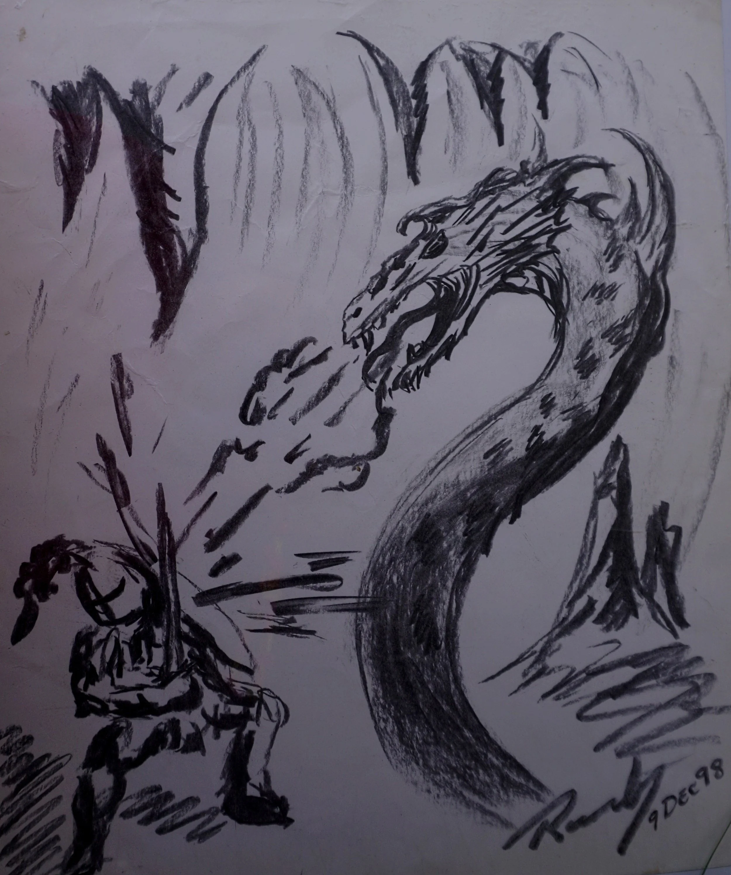 The knight, est. the 9th of December 1998
Charcoal