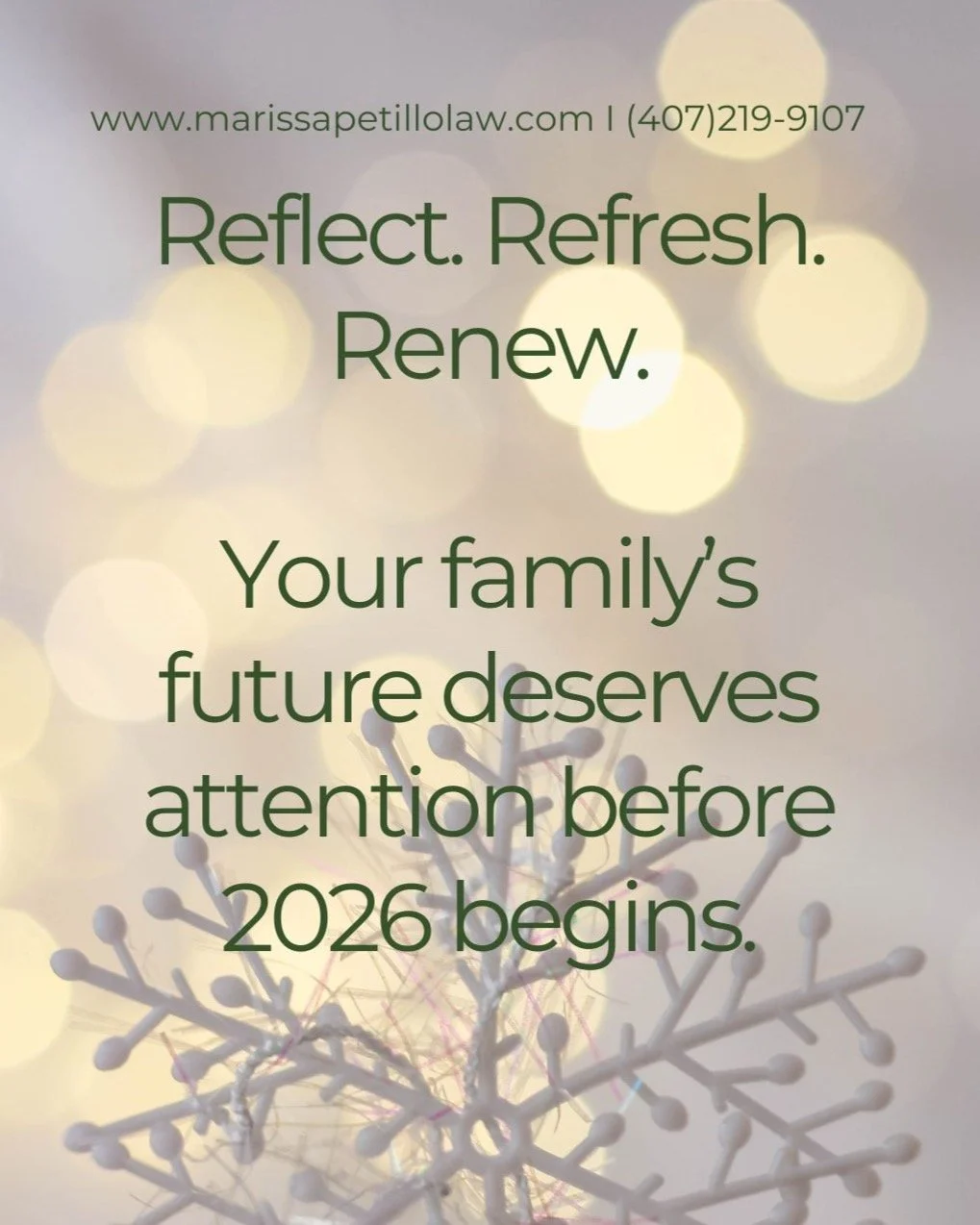 Your family&rsquo;s future deserves a little attention before 2026 begins. 💛

Take a moment to make sure your will, trust, and decision-makers still reflect your life today &mdash; small updates now create big peace of mind later.

👉 Book your Peac