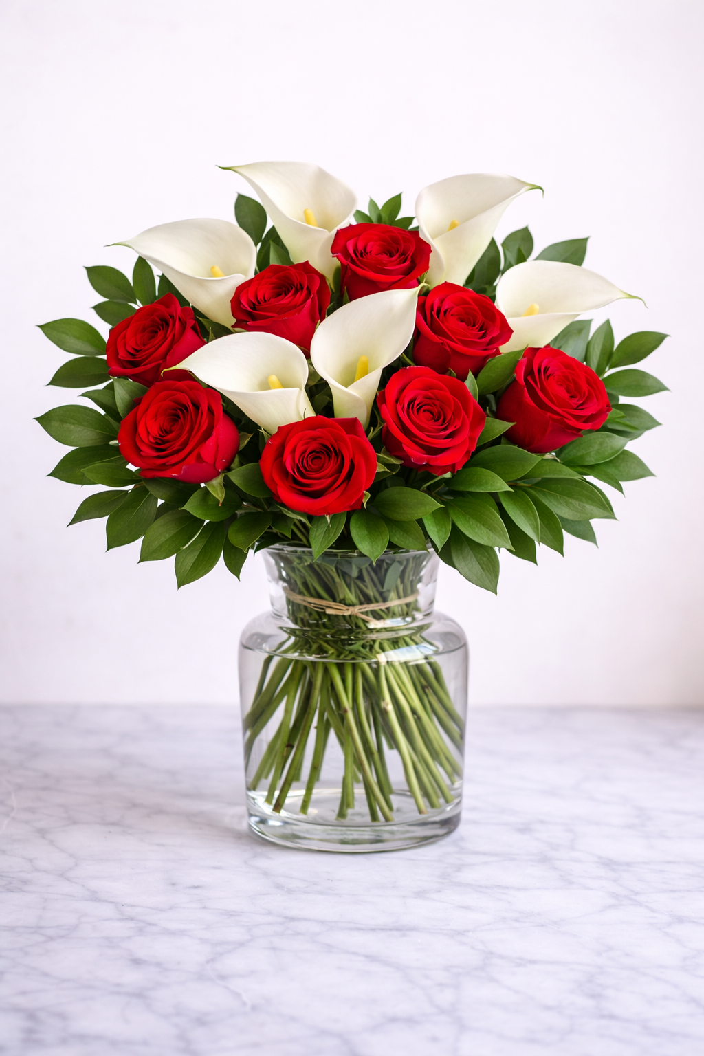 Red Rose and Calla Lilly Arrangement..png
