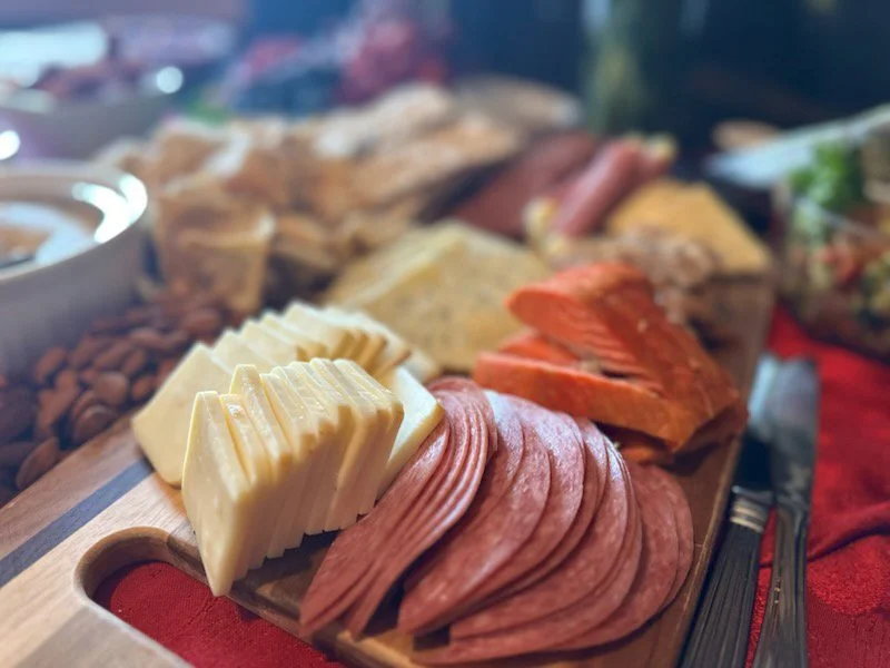 Slices of meat cheeses spread.jpg