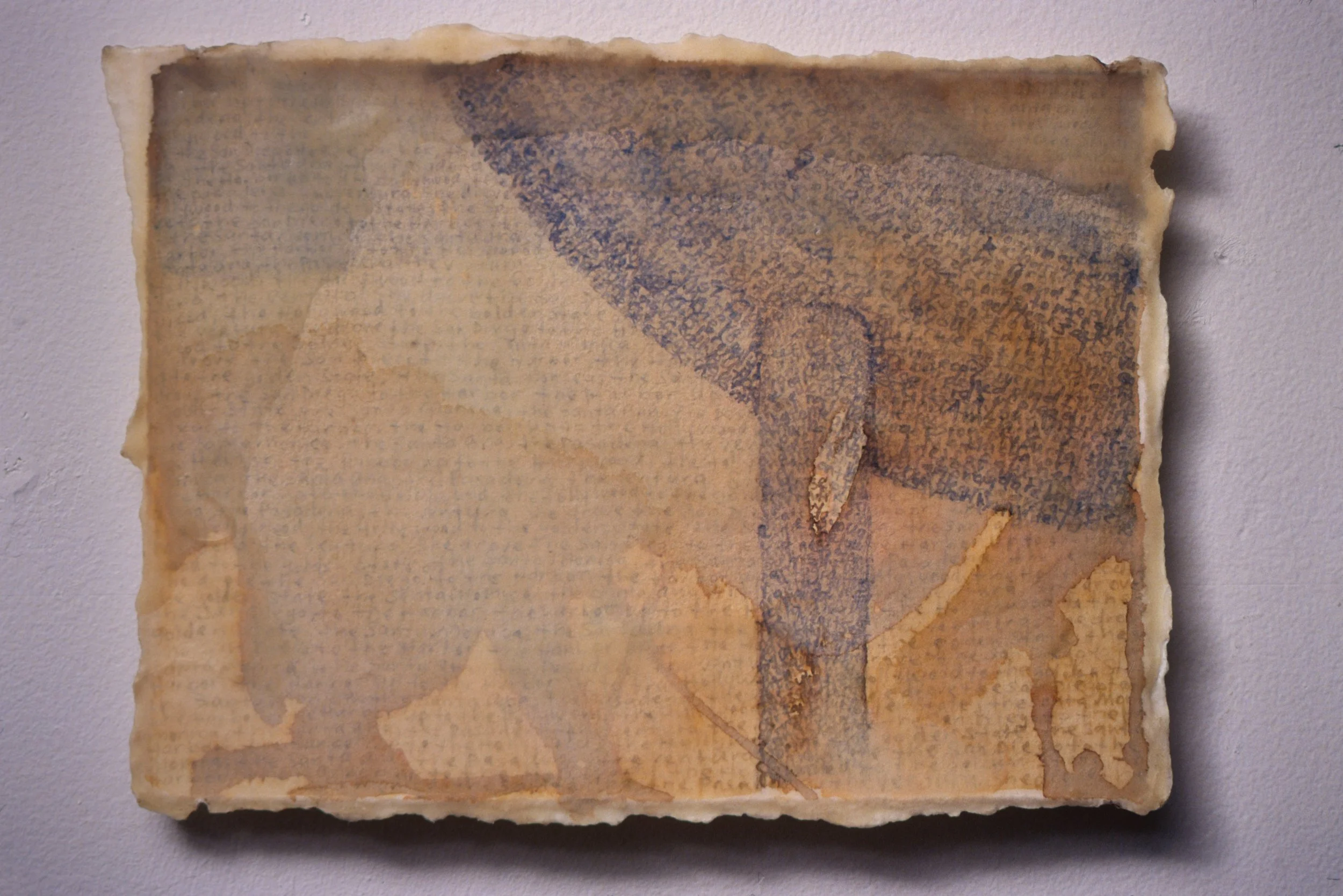  Sleep Was Essential if She Was to be on the Freeway by Ten O'clock , 2001, ink, beeswax on paper
