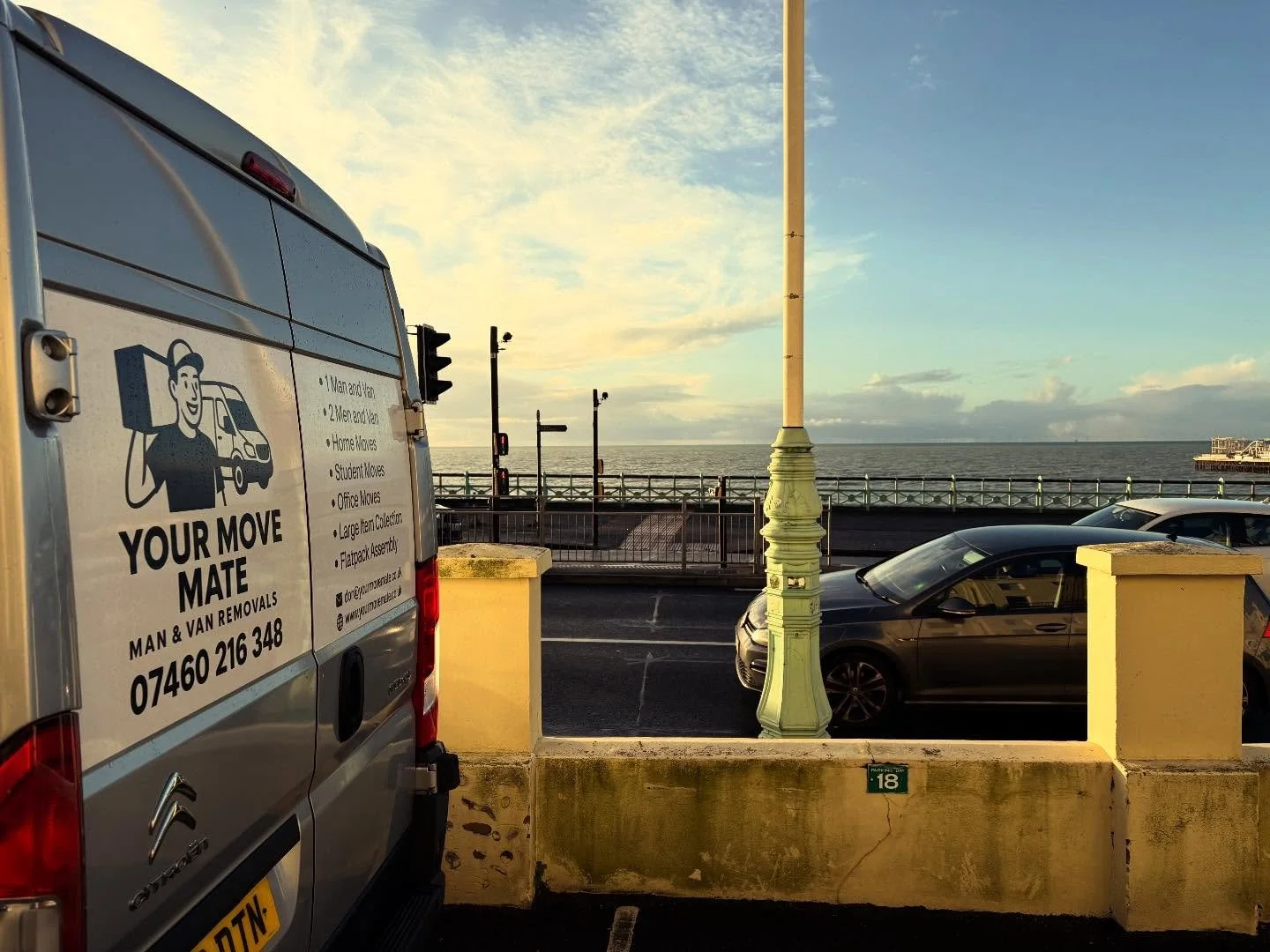 Sun up to sun down! Started and ended the day in Sunny Brighton with jobs in Littlehampton, Shoreham, Lancing and Worthing in the middle.. We go much further than this so get in touch if you need a move mate!

07460 216 348
don@yourmovemate.co.uk
www