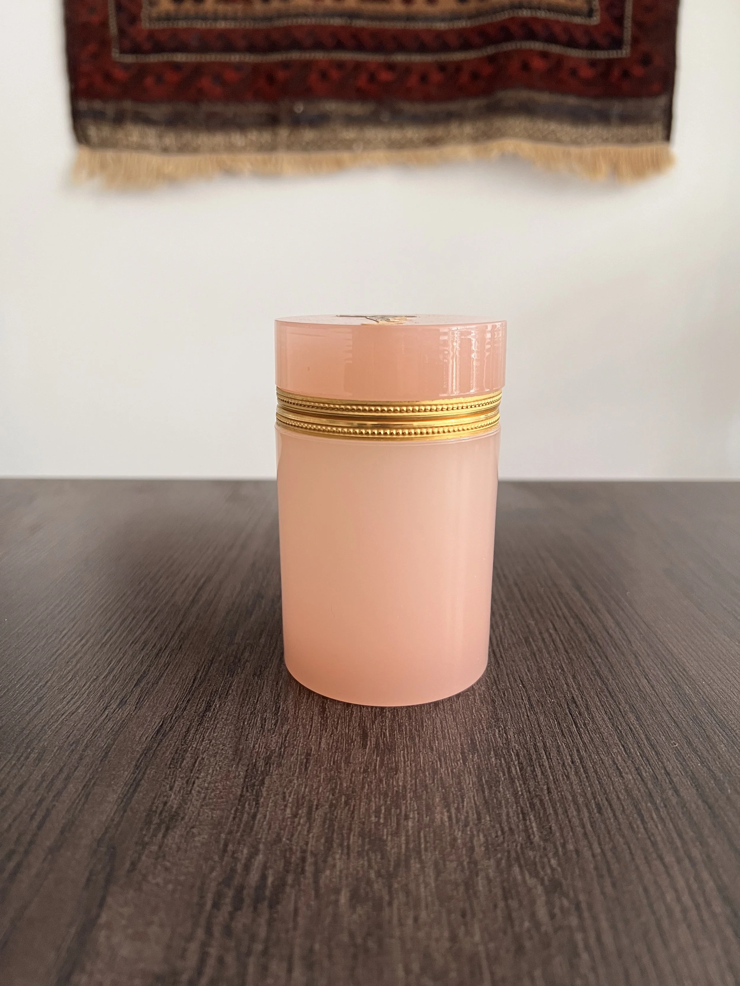 26165-V. Nason & C. Pink Opaline Glass Box, Murano