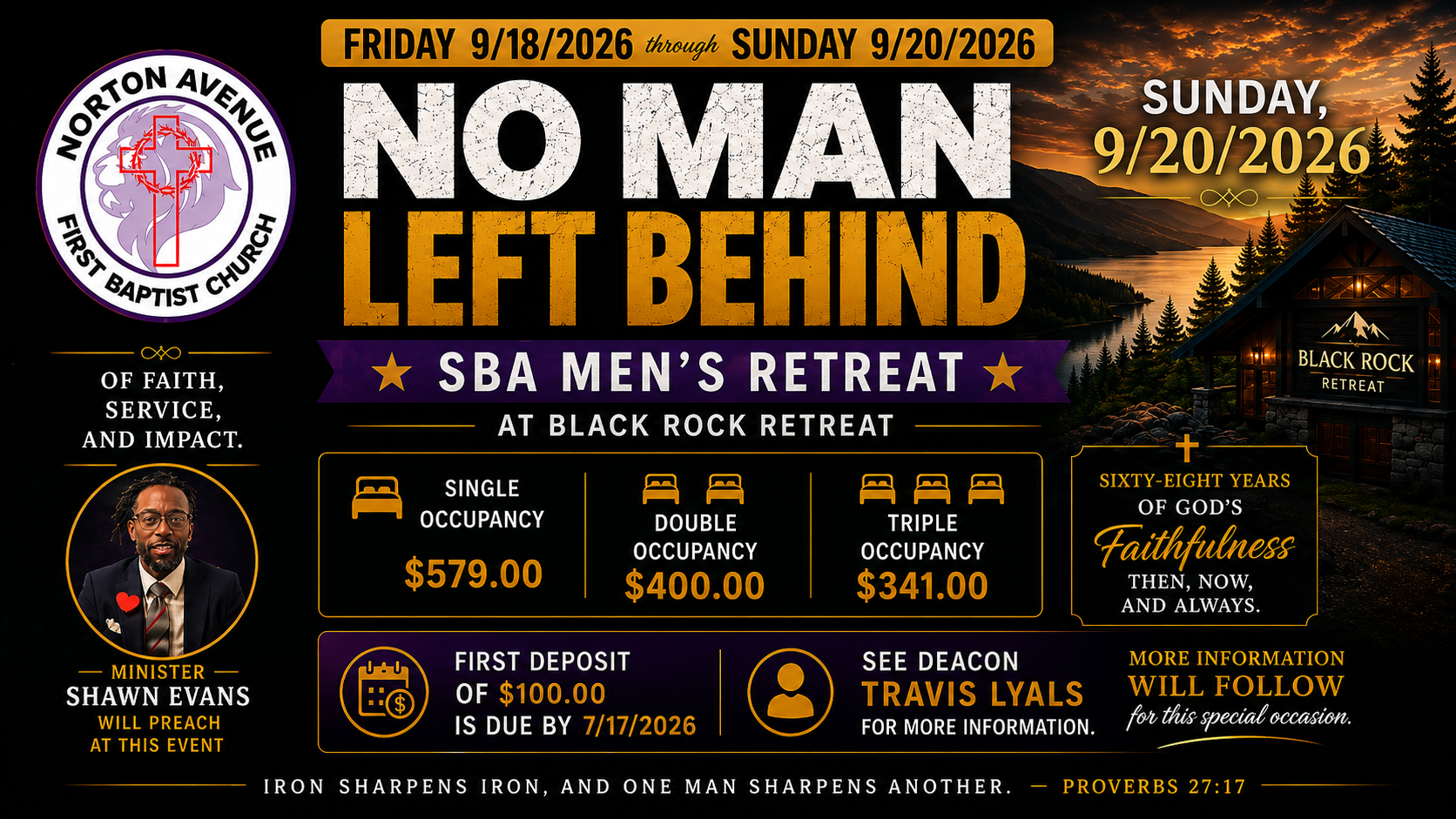 SBA Men's Retreat at Black Rock