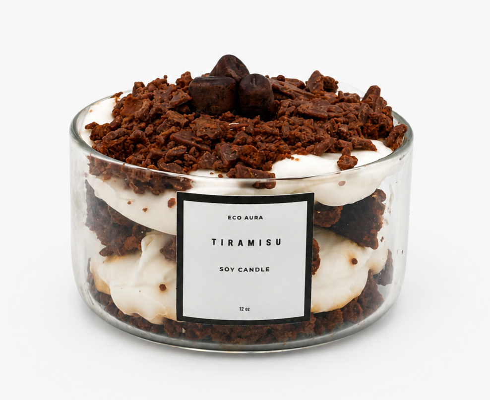 tiramisu wickless dessert candle 12oz
