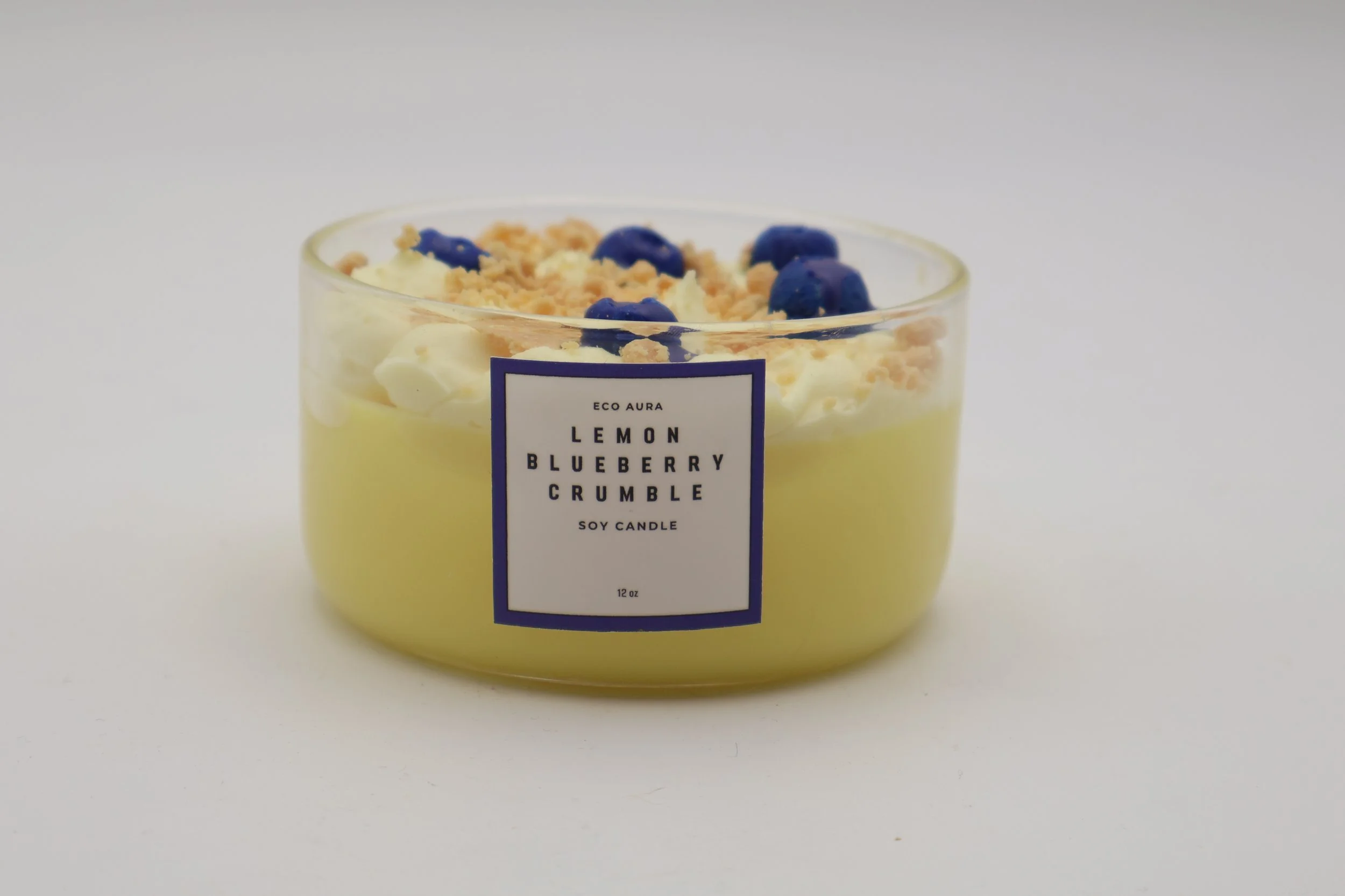lemon blueberry crumble wickless dessert candle 12oz