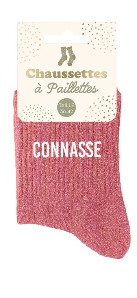 Chaussette à paillettes connasse