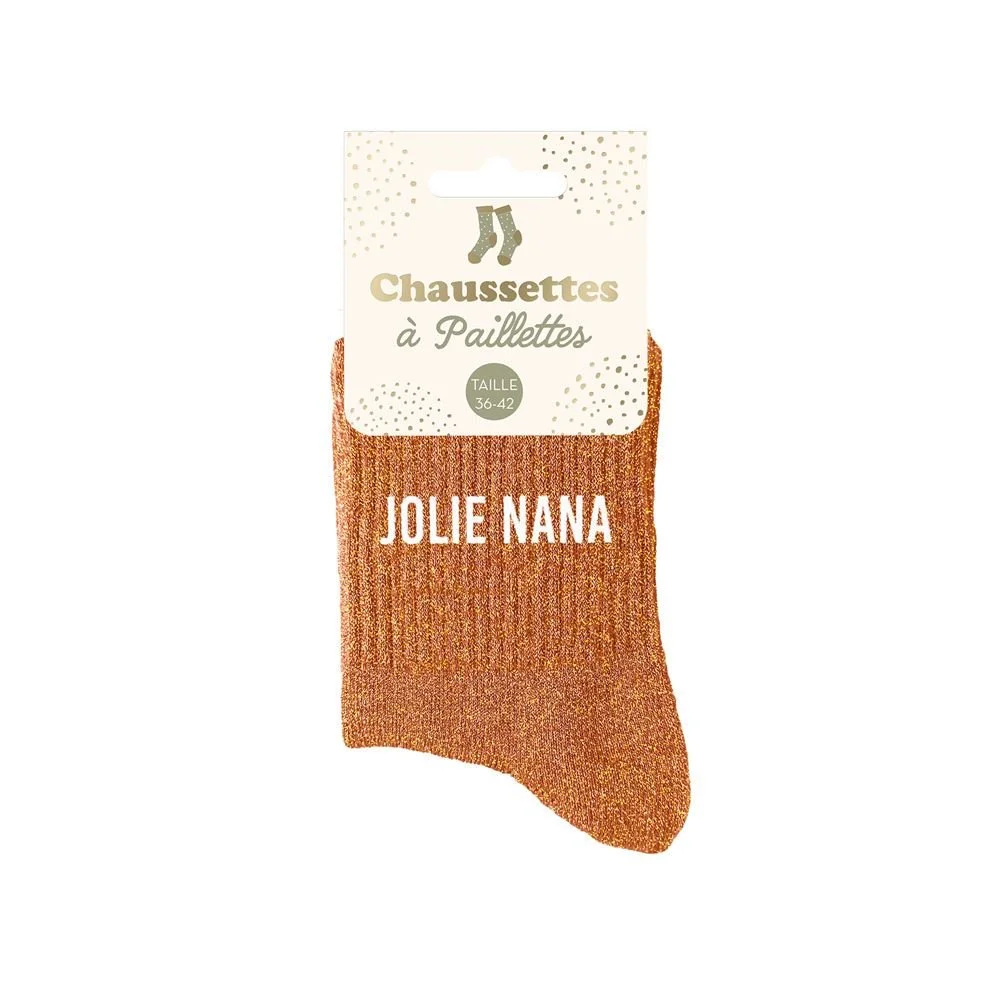 Chaussette à paillettes jolie nana