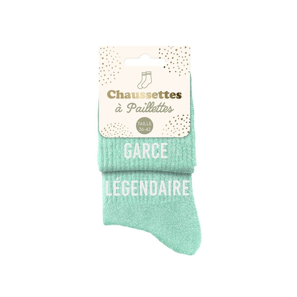 Chaussettes à paillettes garce légendaire