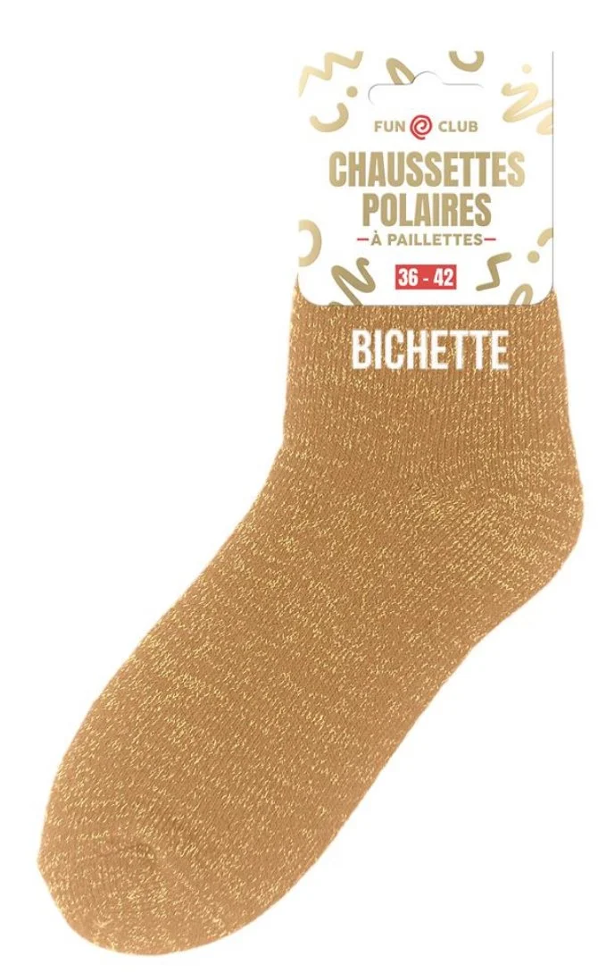 Chaussette à paillettes polaire bichette