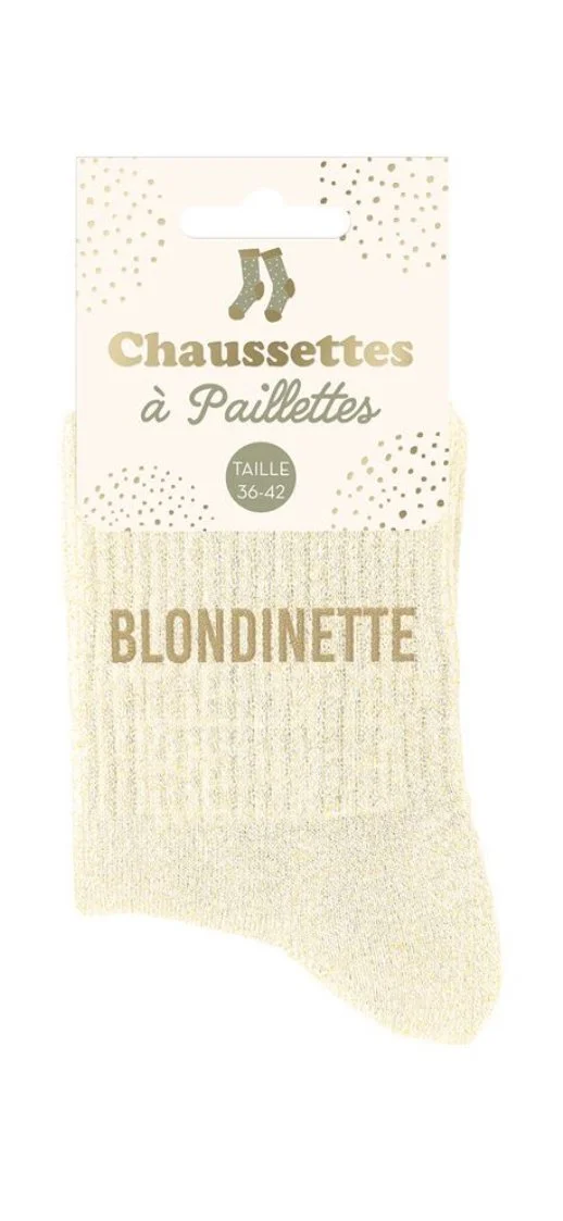 Chaussette à paillettes blondinette