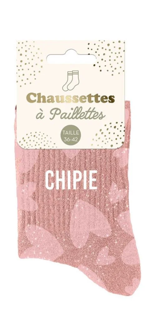Chaussette à paillettes chipie