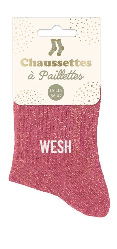 Chaussette à paillettes wesh
