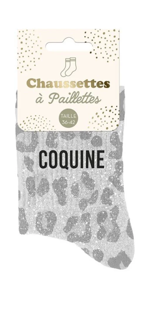 Chaussette à paillettes coquine