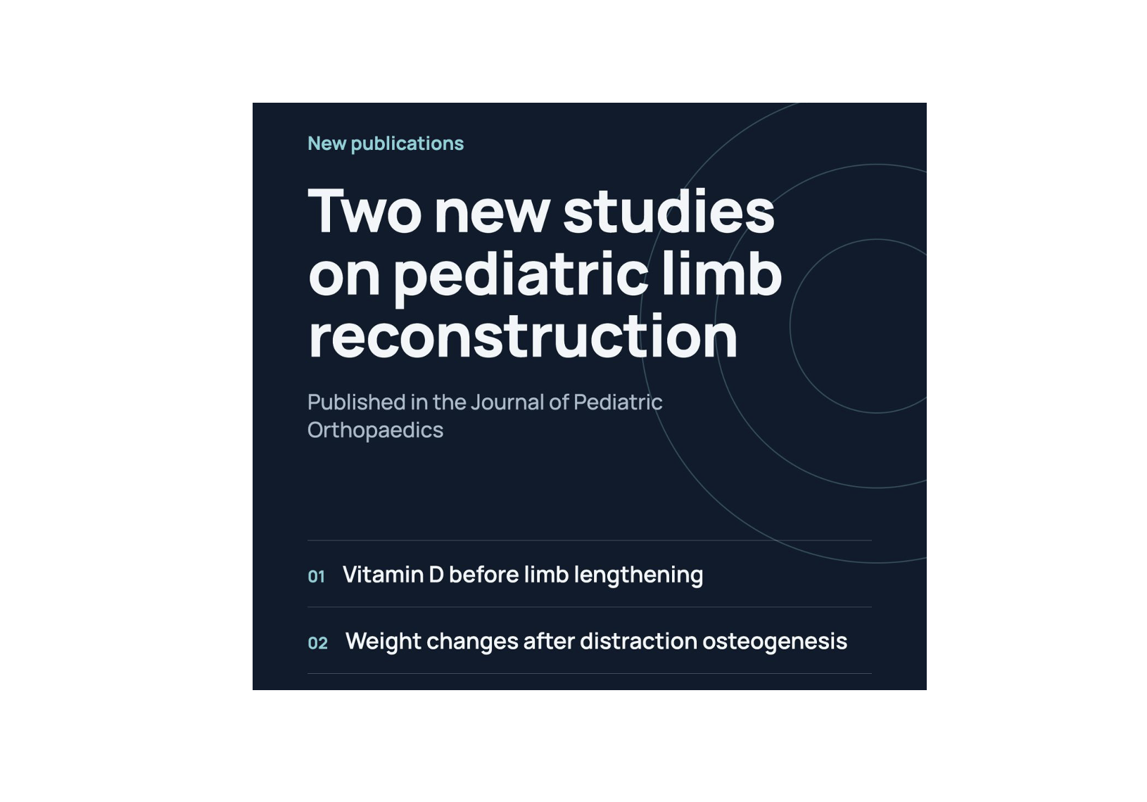 Two new publications with Nationwide Children's Hospital