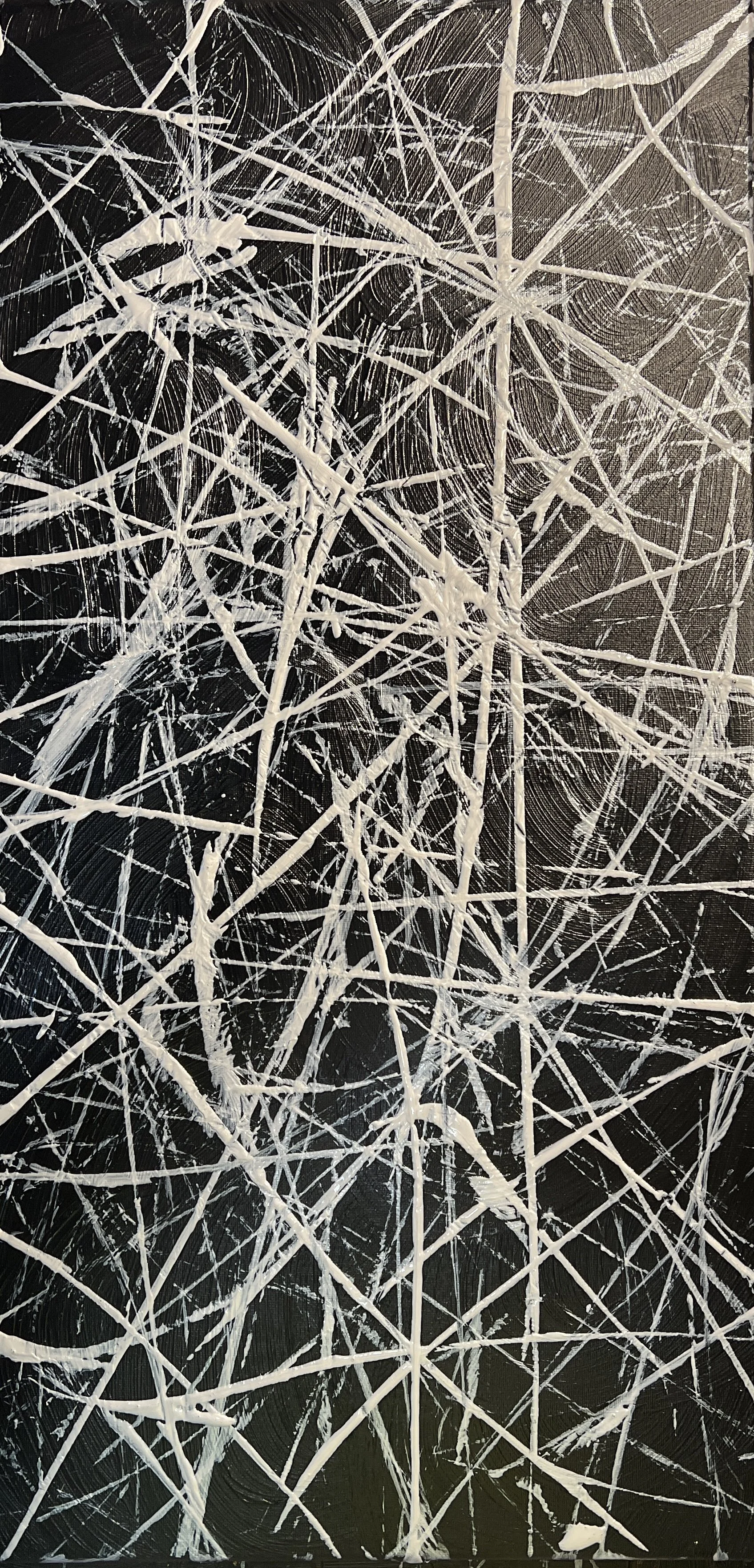 "Cobwebs" - Acrylic on canvas 12" x 24" - $300