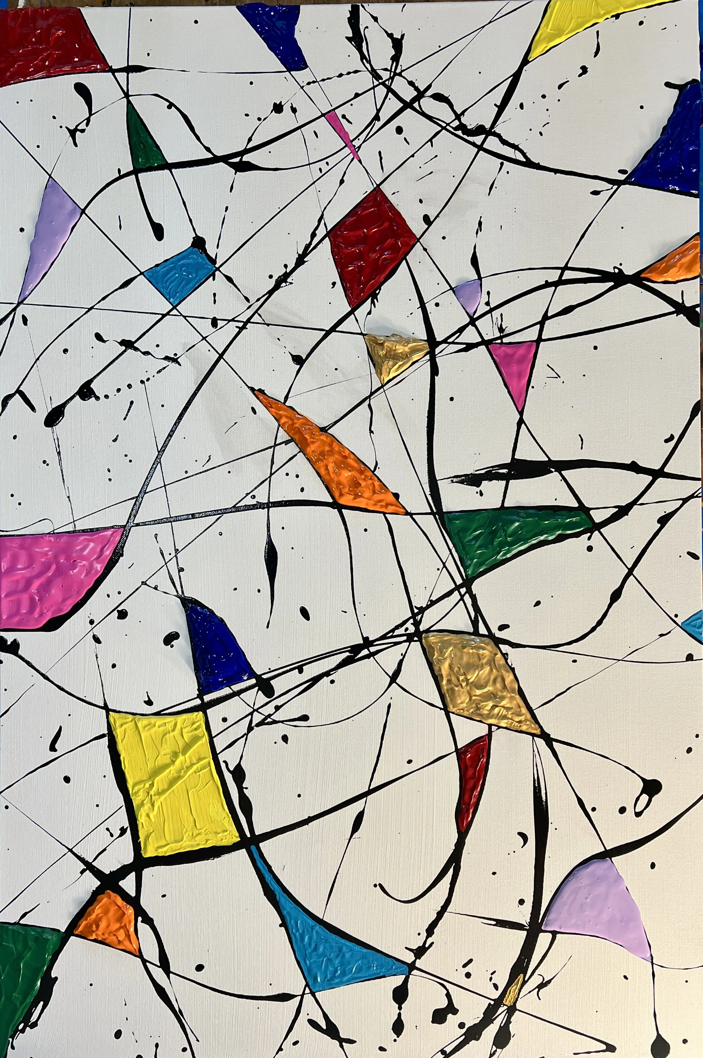 "Kites #2" - Acrylic on canvas 24" x 36" - $800