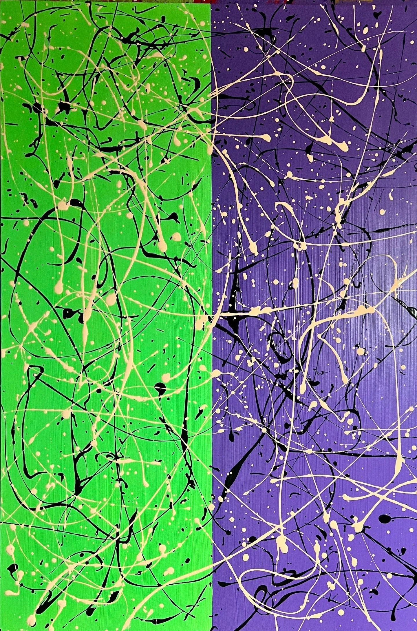"Purple Green" - Acrylic on canvas 24" x 36" - SOLD