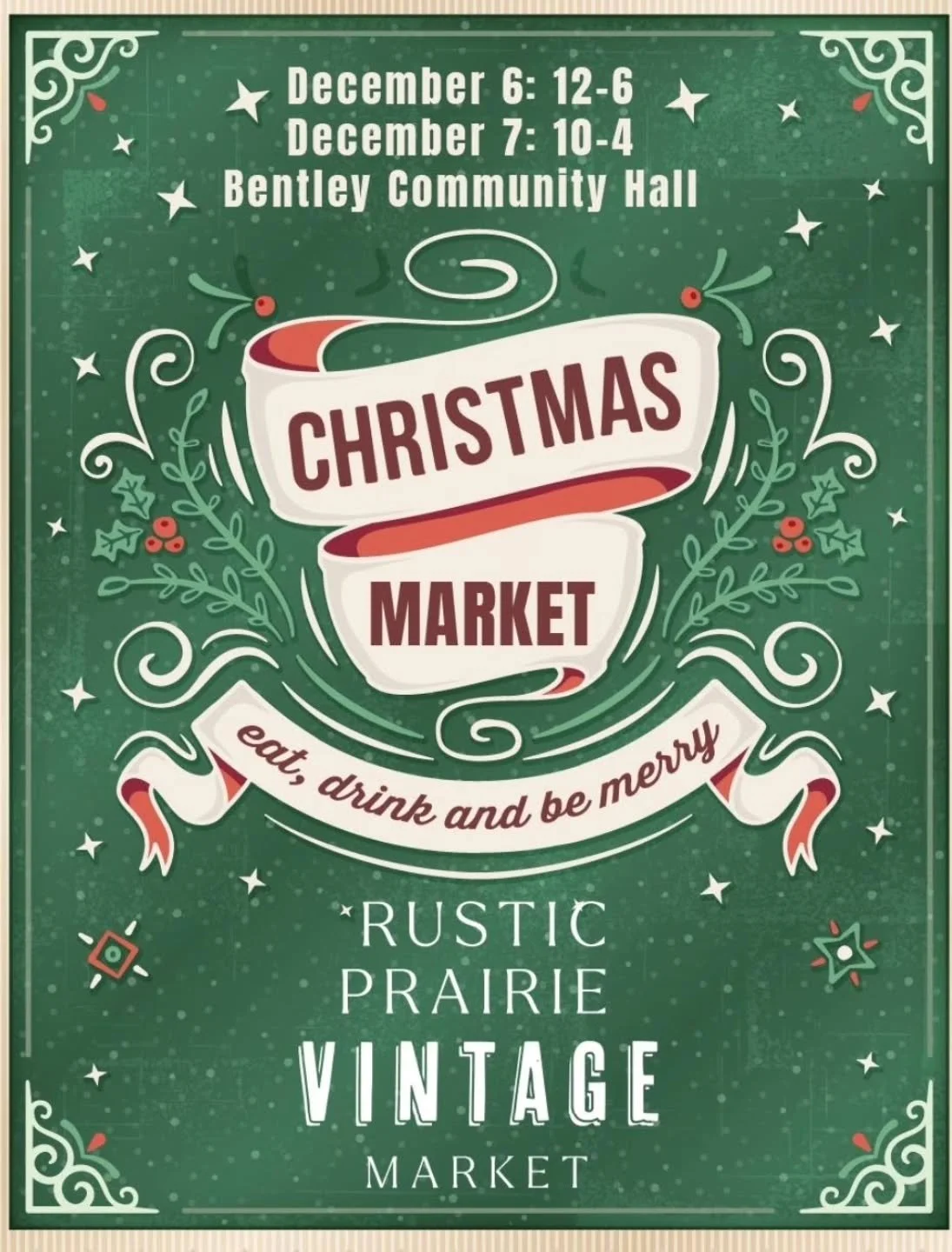 ✨ Today &amp; Tomorrow in Bentley! ✨

I&rsquo;ll be set up at the Rustic Prairie Vintage Christmas Market with some of my closest friends and favourite makers.

If you&rsquo;re looking for magic-filled gifts, good vibes, and a cozy holiday market exp