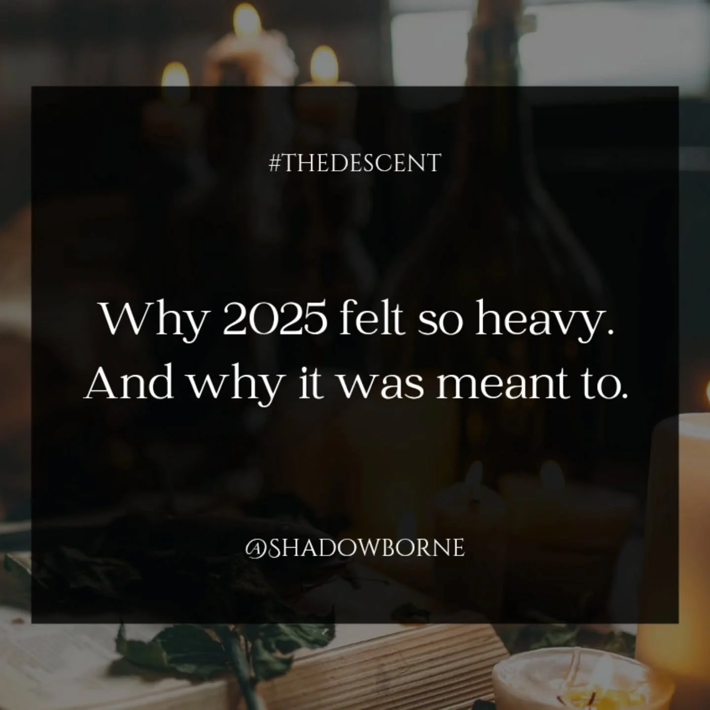 ✨️ 2025 wasn&rsquo;t chaos, it was a descent ✨️

A 9-year unraveling, shedding, stripping away every version of you that couldn&rsquo;t walk into what&rsquo;s next, if you felt raw, uncomfortable, emotional&hellip;. 

Then you understood the assignme