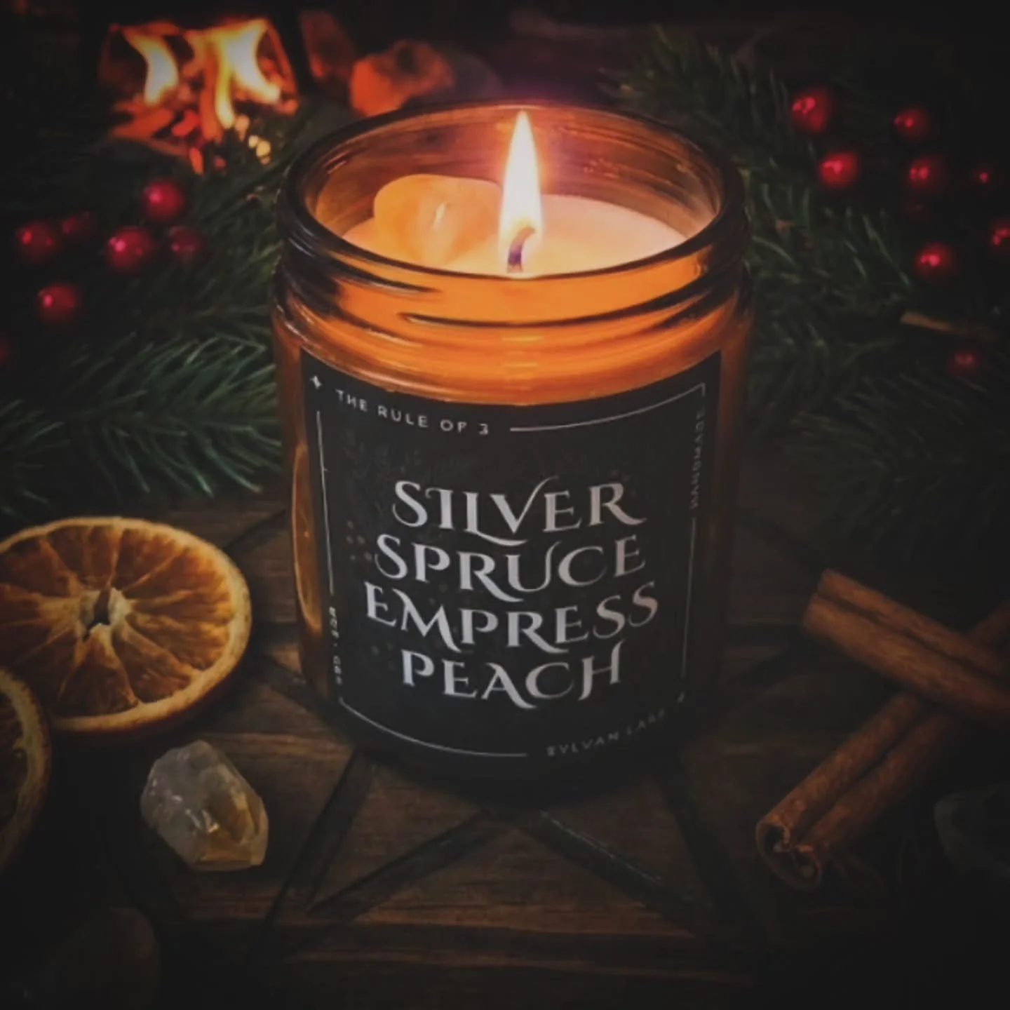 ✨ Last Call for the Season ✨
The final remaining seasonal candles are now available at Moon &amp; Lotus and online at theruleof3.ca 🖤

These blends were crafted for long nights, flickering light, and quiet moments of ritual, and once they&rsquo;re g