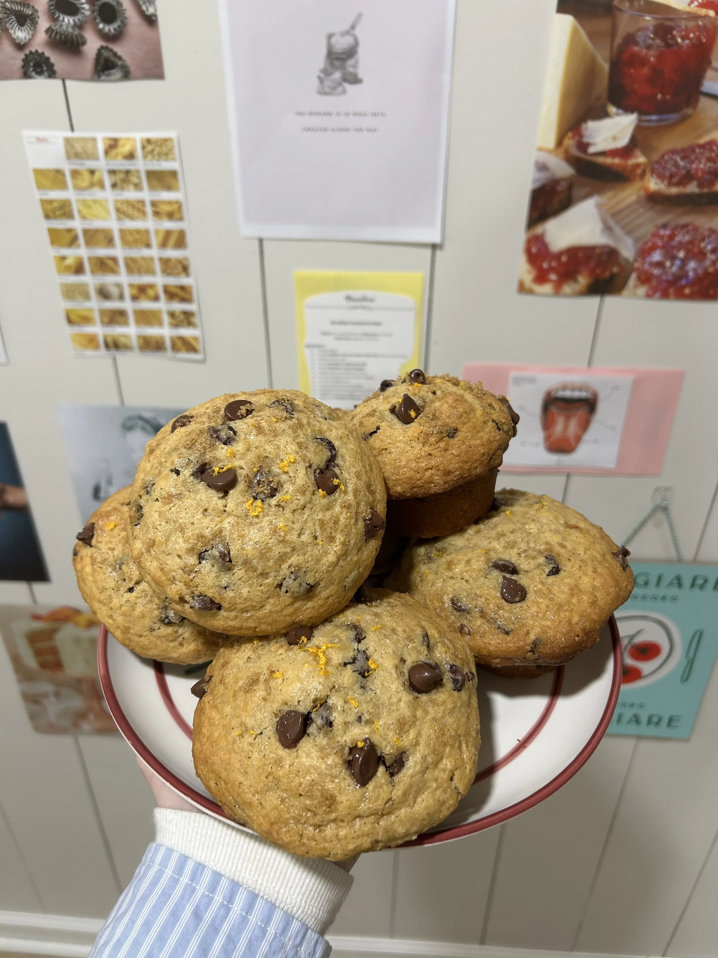 Brown Sugar Cinnamon Orange Muffins (with chocolate chips)