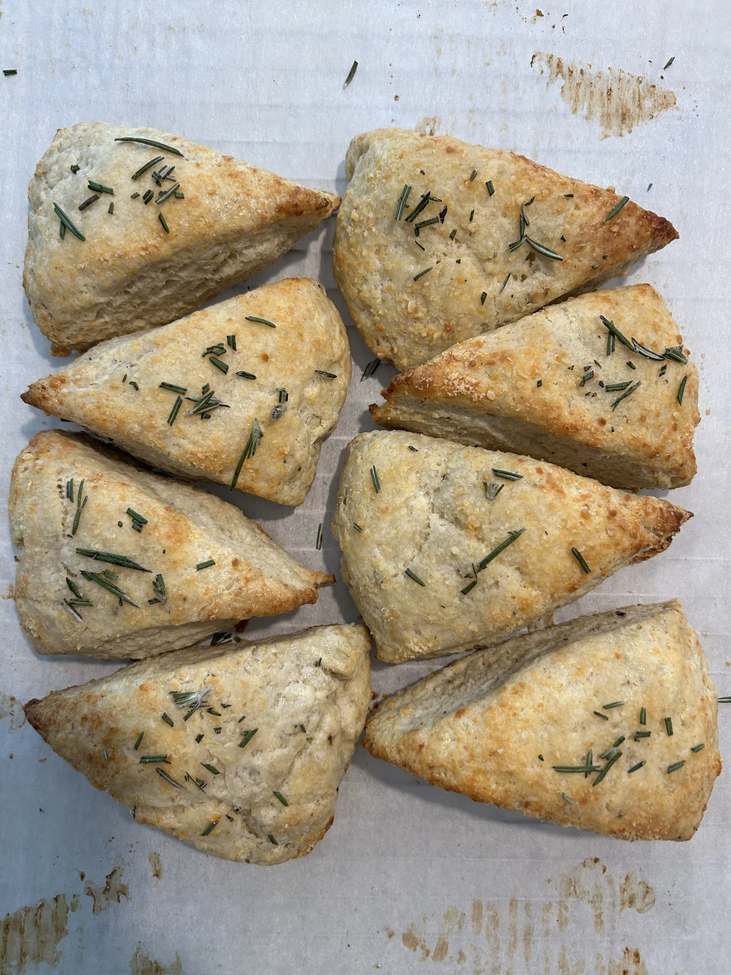 Garlic Parmesan Rosemary Scones