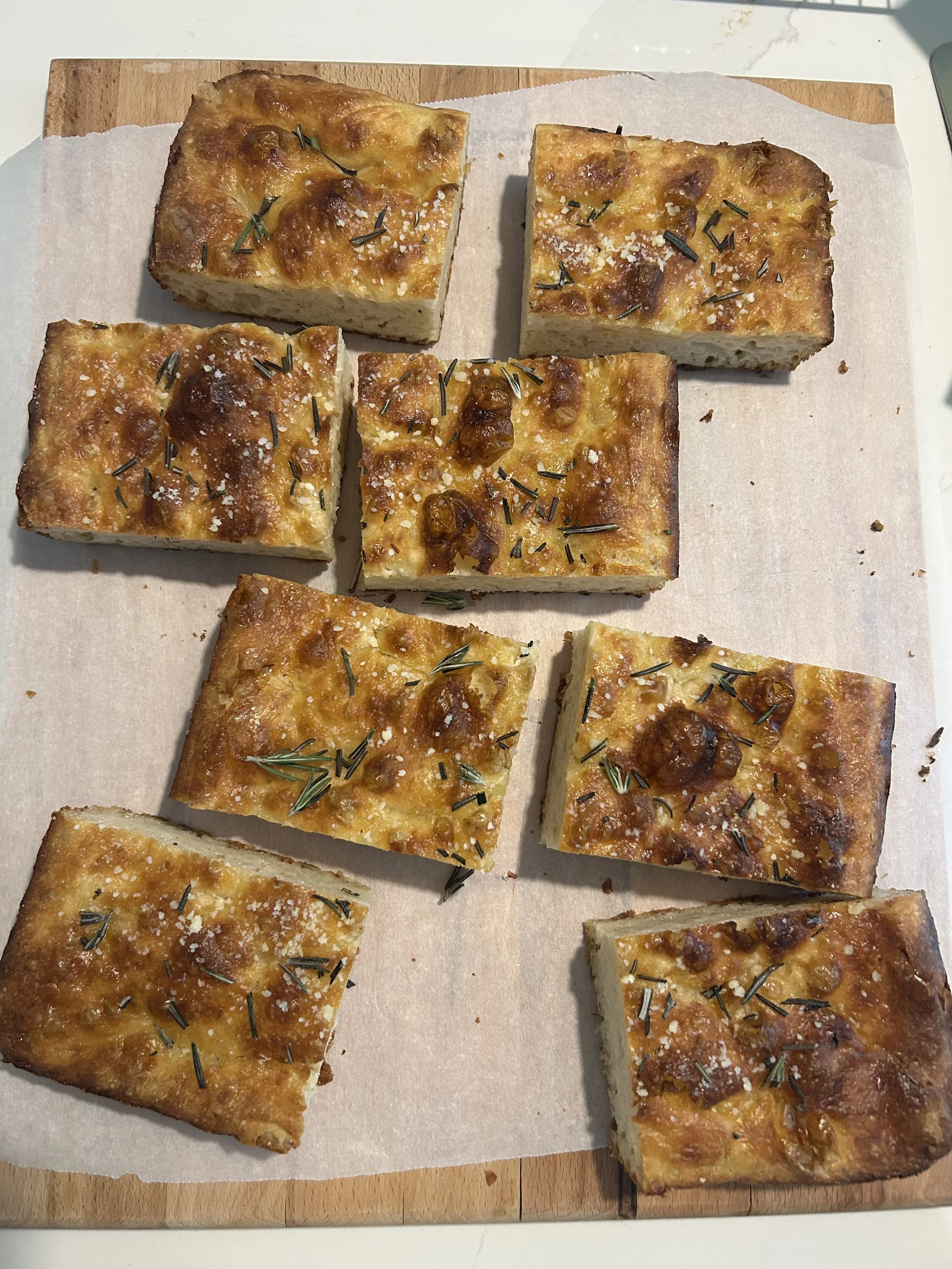 Rosemary Garlic Parmesan Focaccia