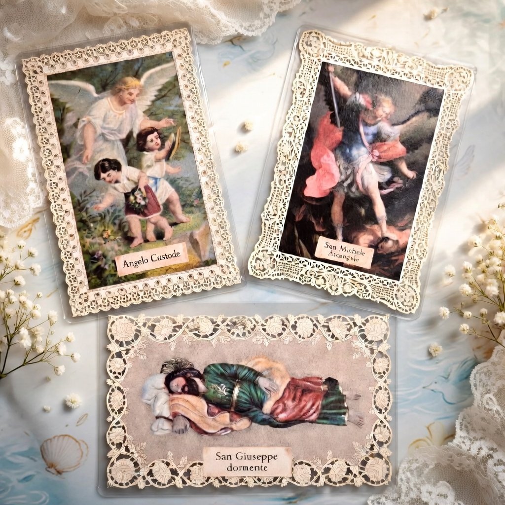 Guardian Angel Holy Cards for Kids – Set of 3 | St. Michael & Sleeping St. Joseph