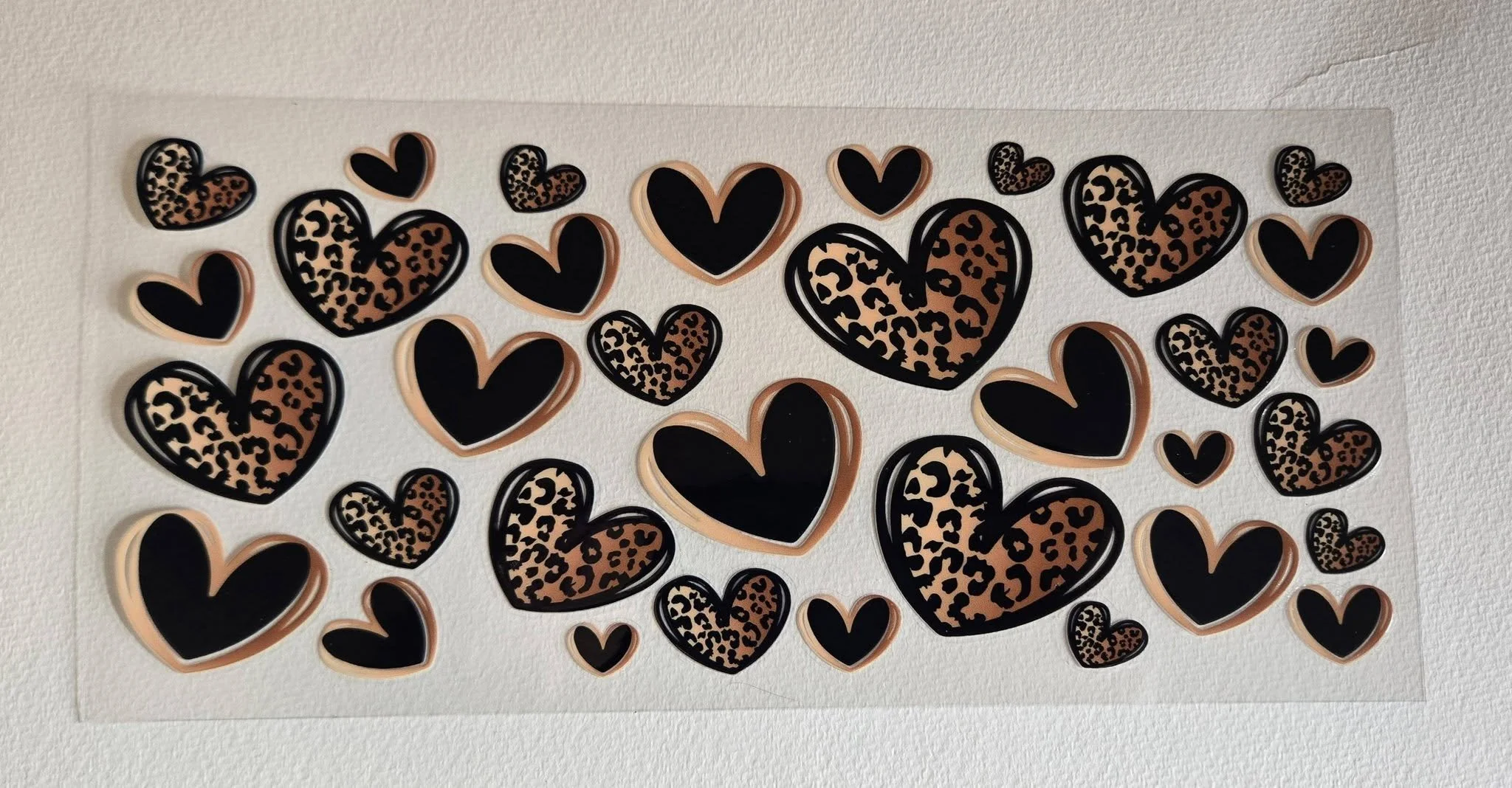 Brown Leopard Hearts