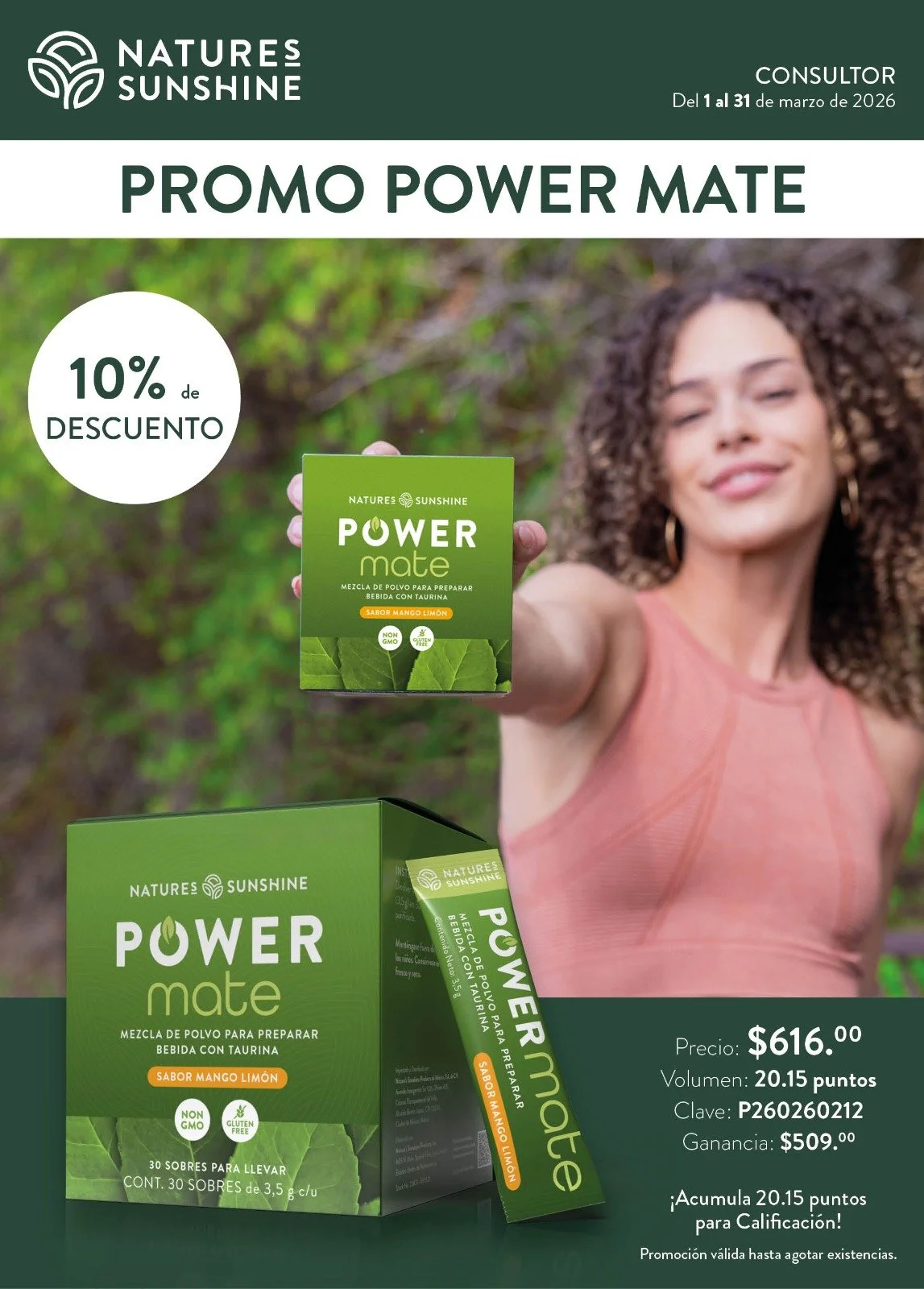 Power Mate Sabor Mango Limón