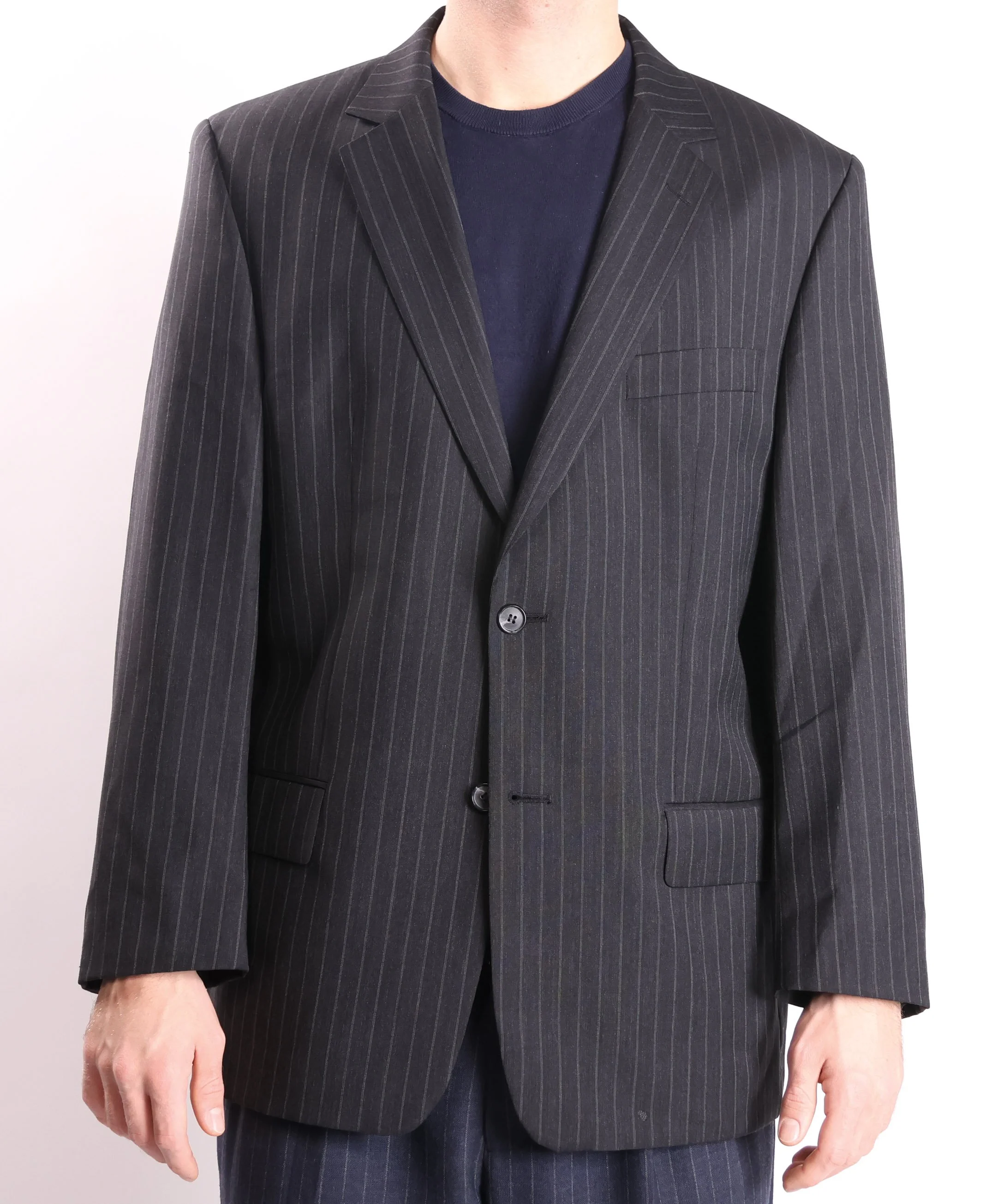 BLACK PINSTRIPE BLAZER