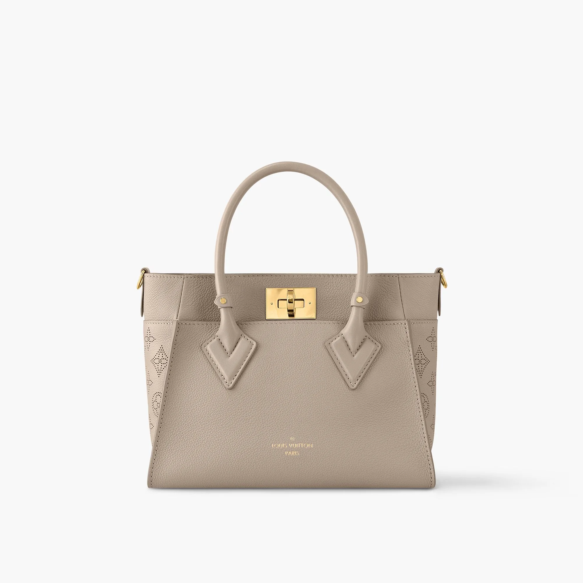 Louis Vuitton On My Side handbag, in soft gray colorway leather