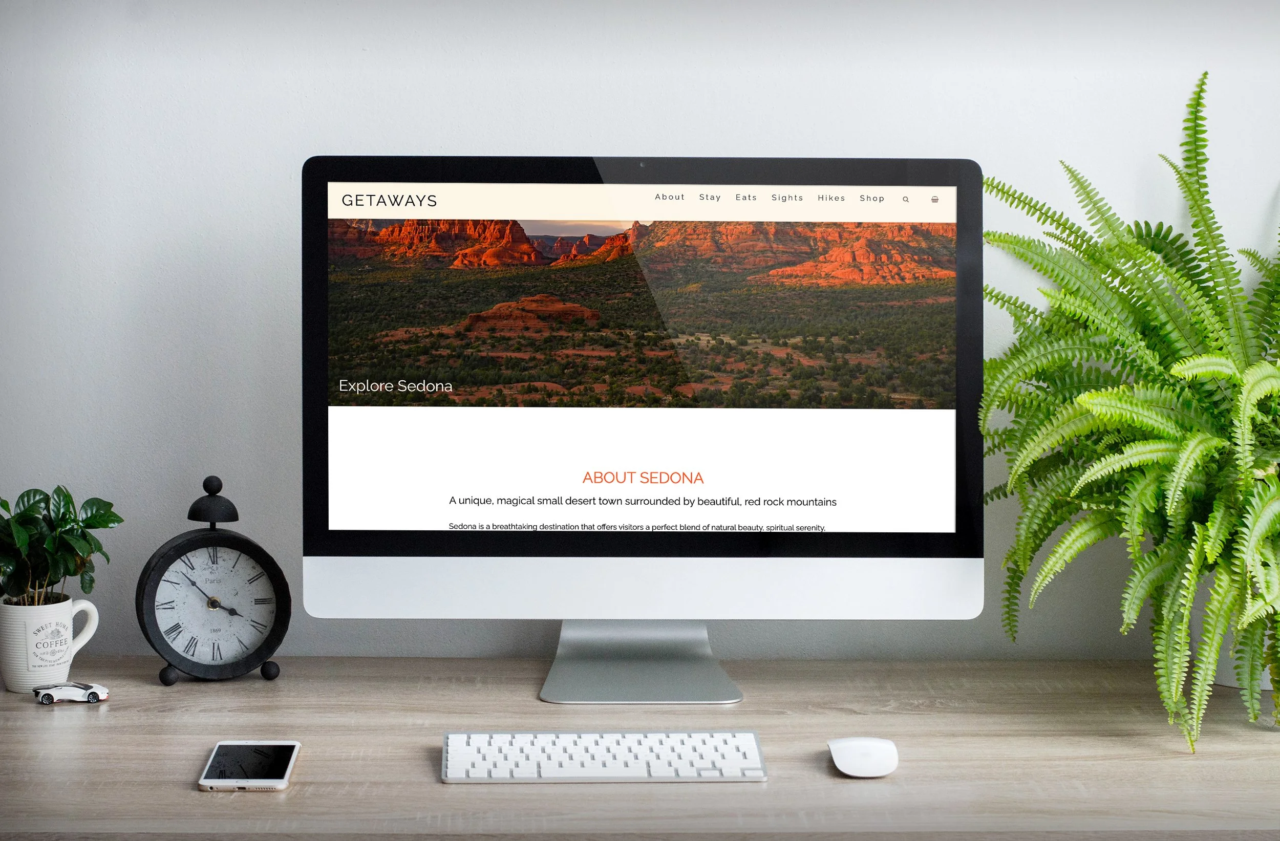 Homepage, viewed on desktop 