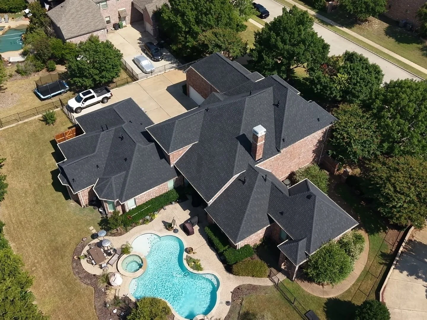 A brand new roof installed by AIM Roofing