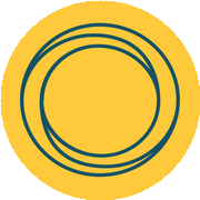 Yellow background with overlapping blue circles.