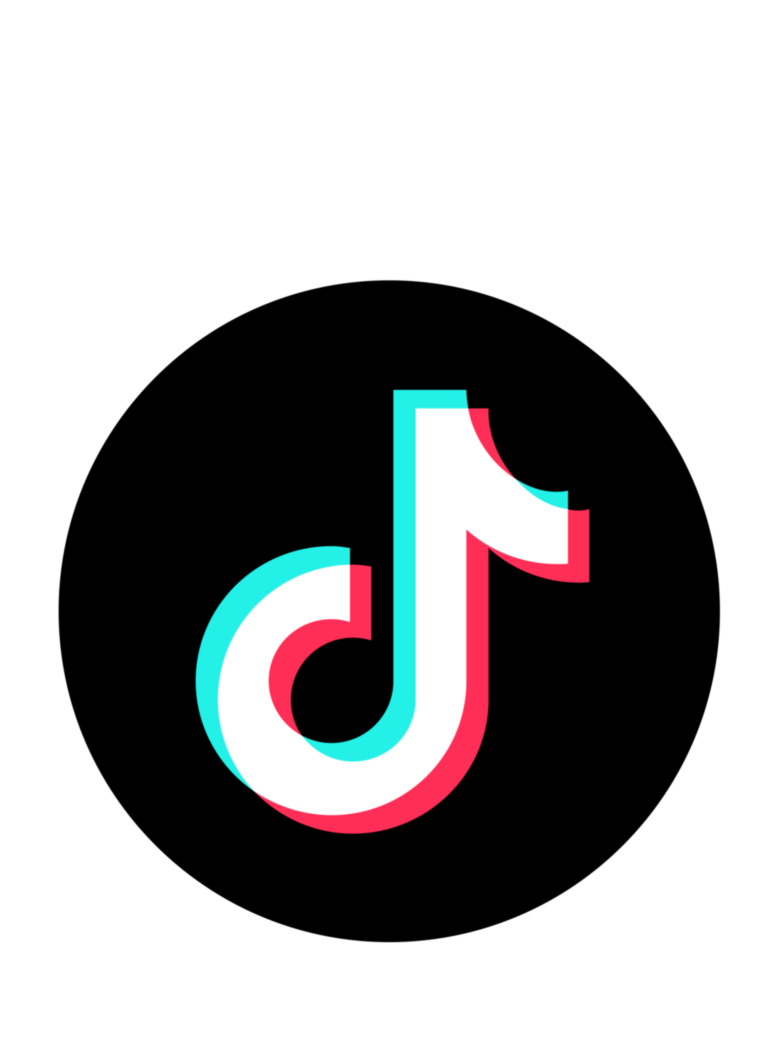 Logo de TikTok avec un symbole musical sur fond noir.