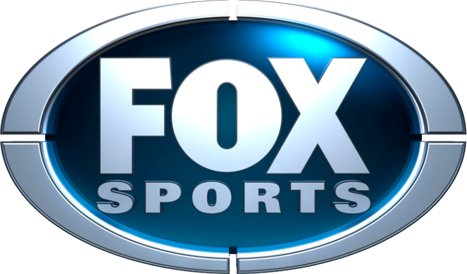 Logo de Fox Sports avec un fond bleu et une bordure argentée