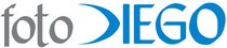 Logo con testi 'foto' e 'DIEGO'