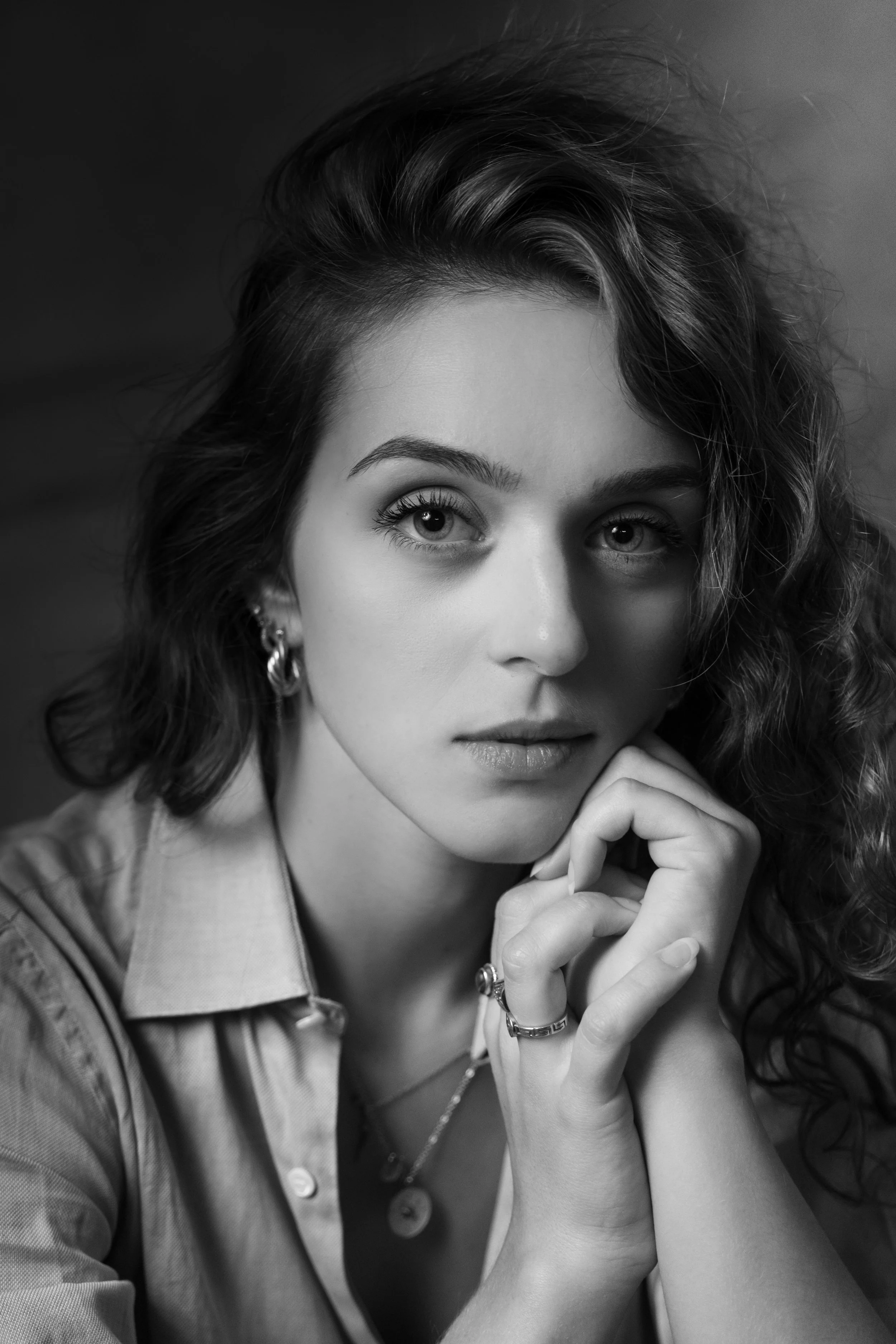 ritratto di modella e attrice stampato a napoli studio 125